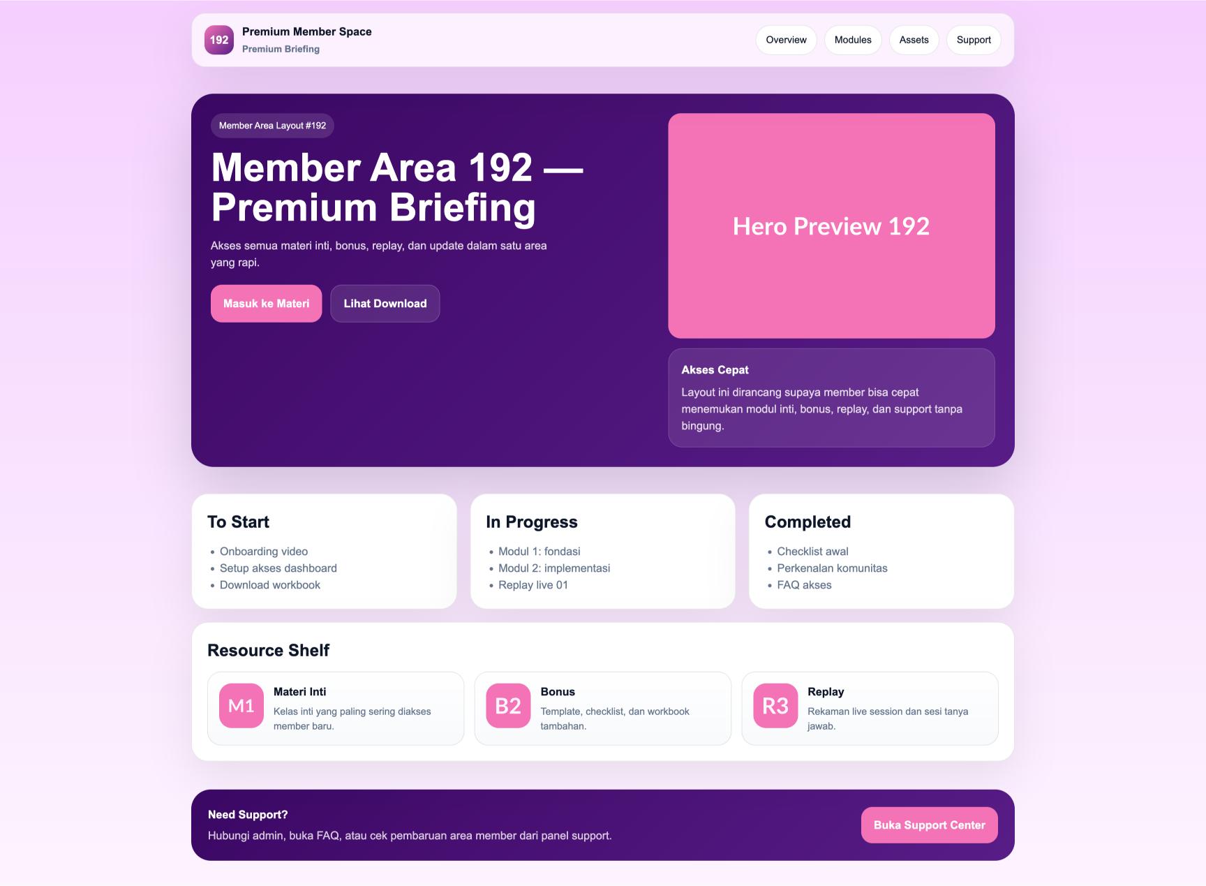 Member Area 192 Premium Briefing