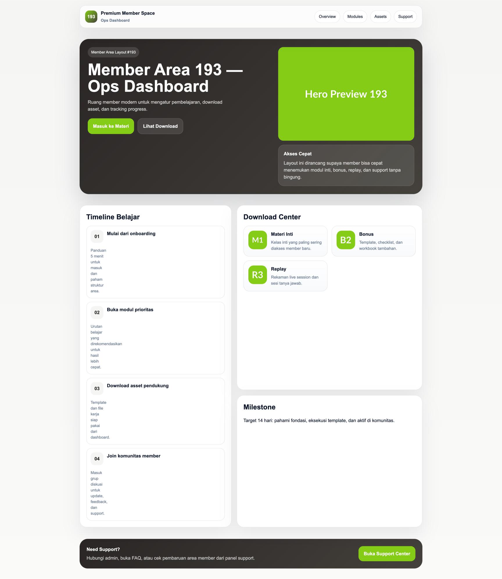 Member Area 193 Ops Dashboard