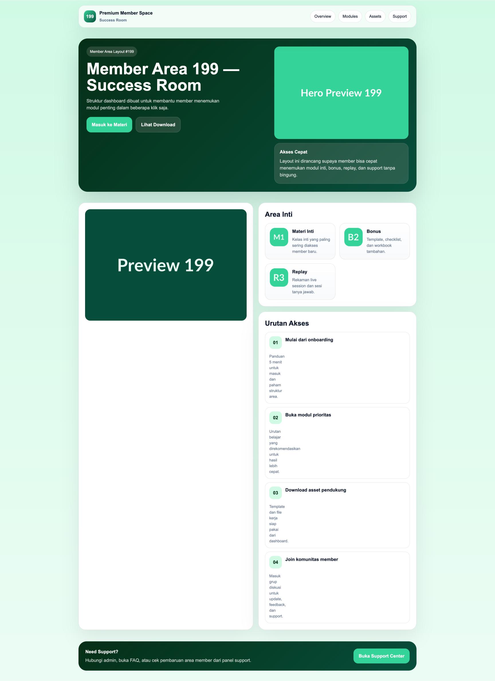 Member Area 199 Success Room