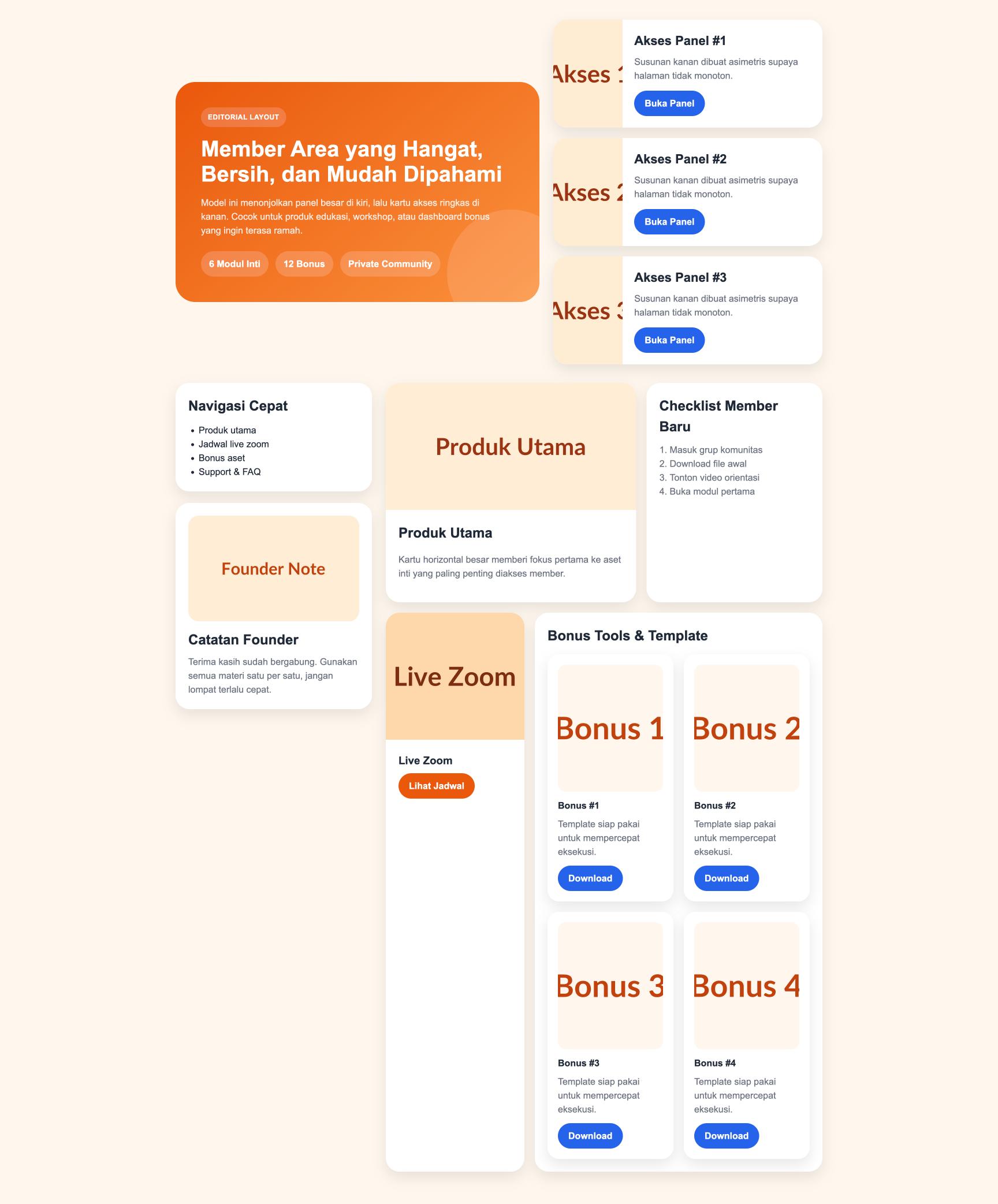 Member Area 22 Bento Editorial