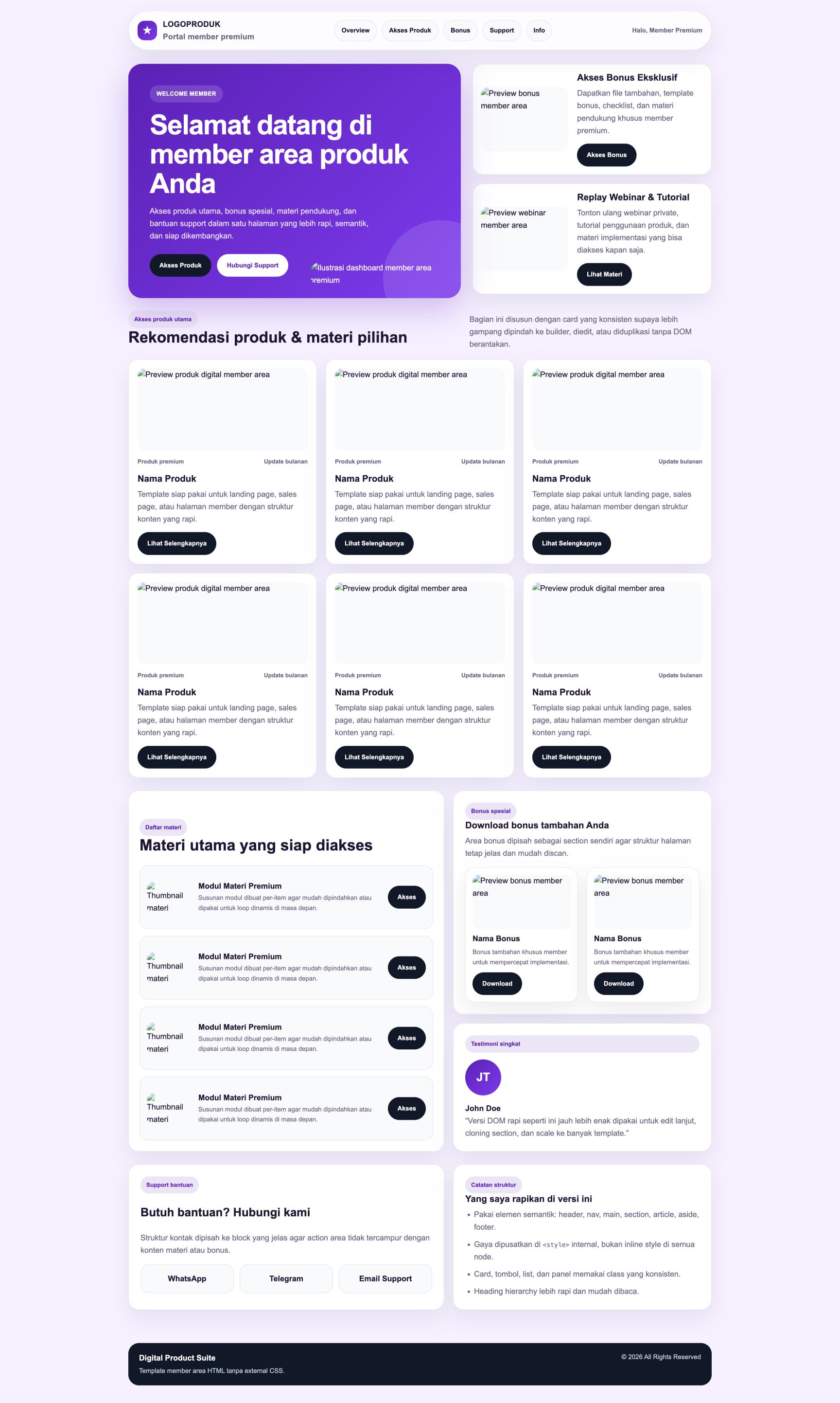 Member Area 04 Editorial Founder Style Clean