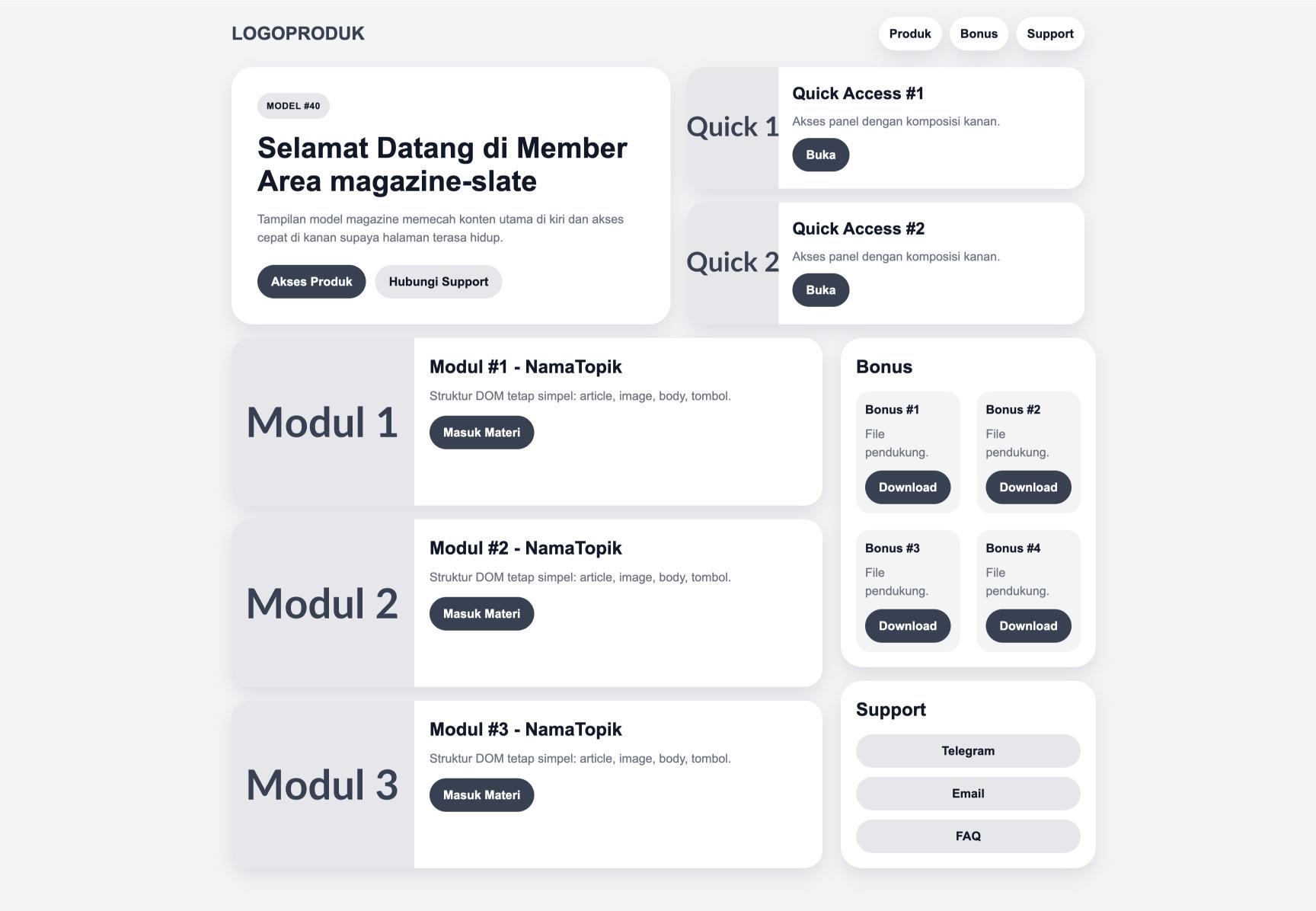 Member Area 40 Magazine Slate