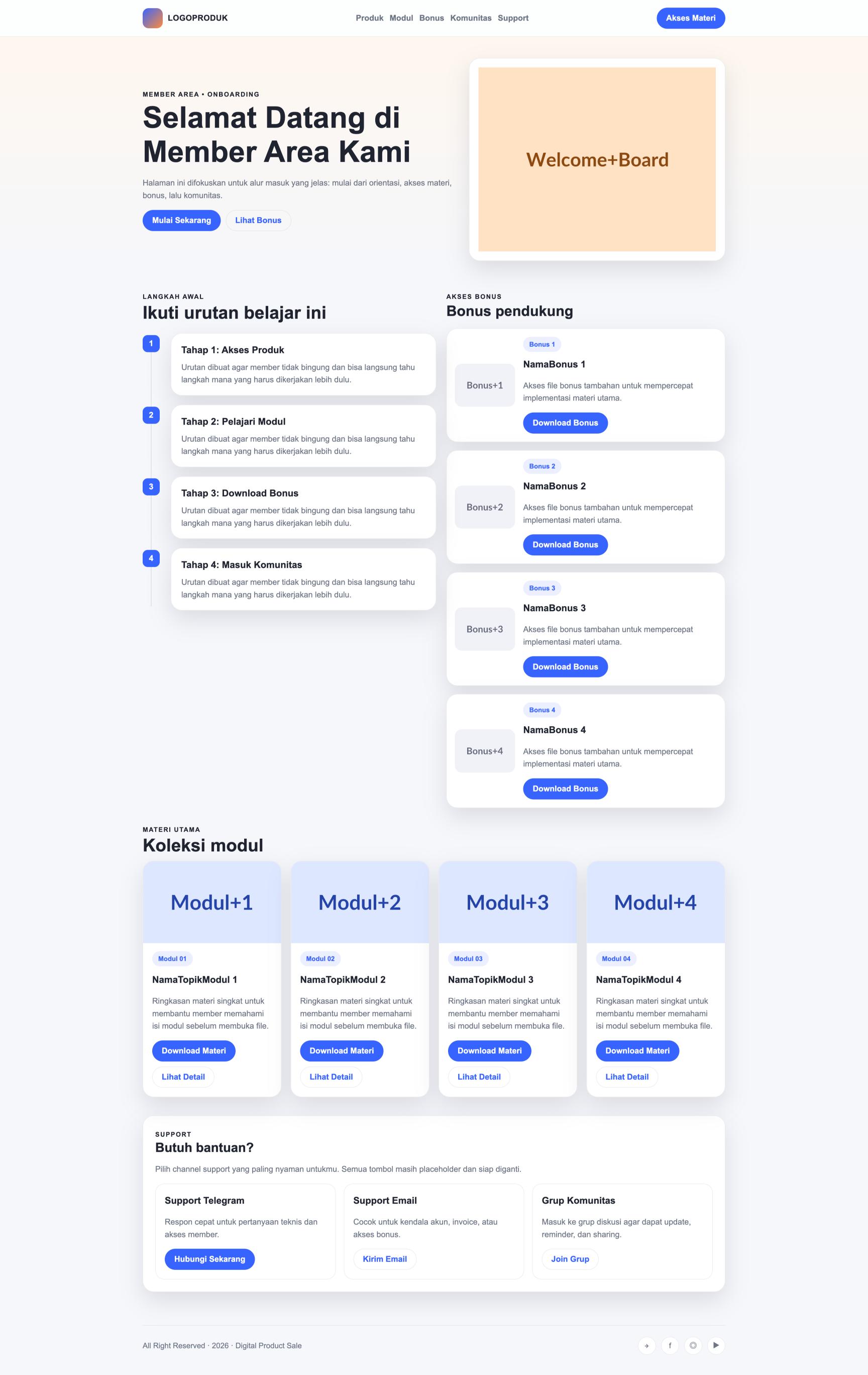 Member Area 41 Timeline Onboarding