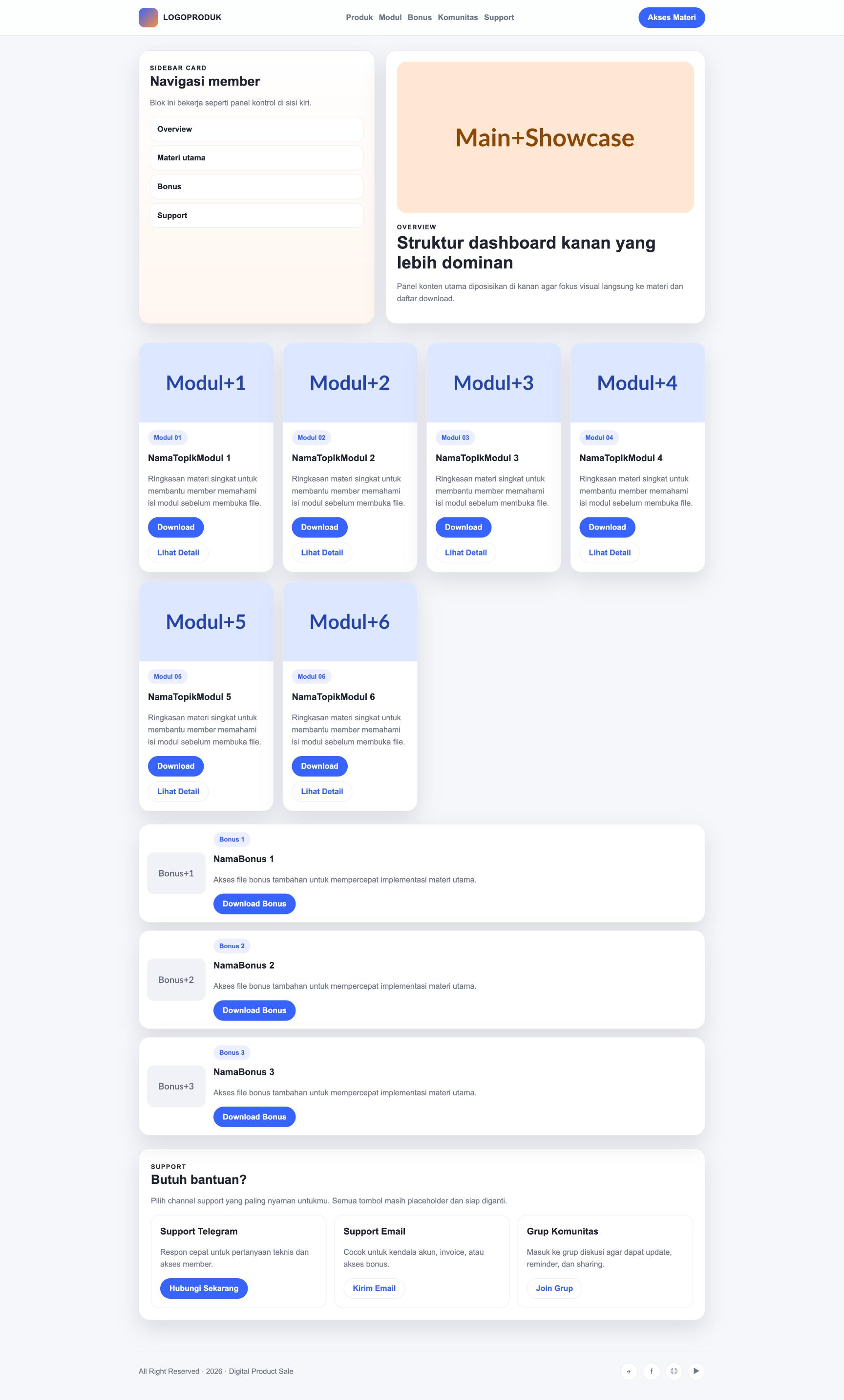 Member Area 52 Sidebar Card Right Content