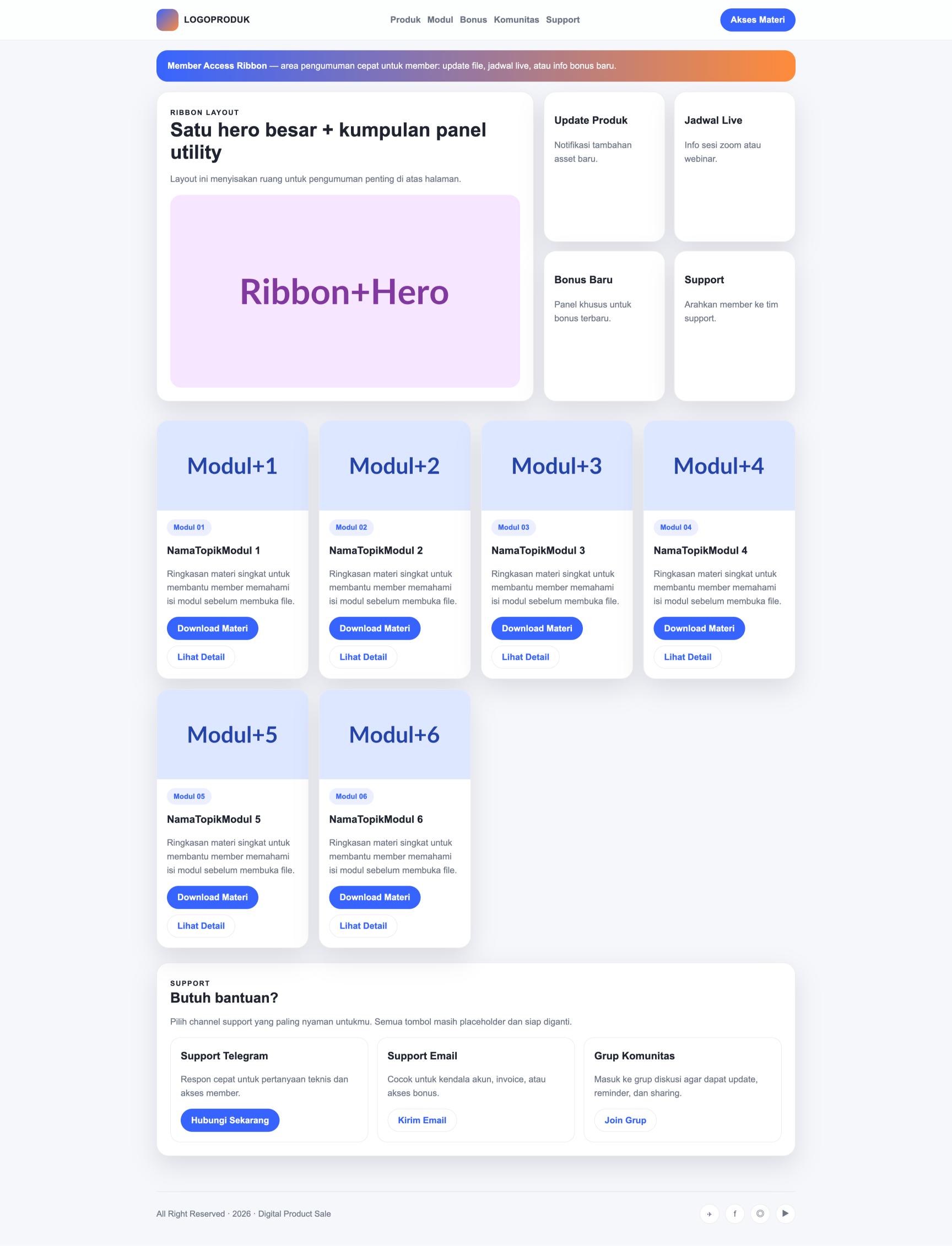 Member Area 55 Top Ribbon Utility