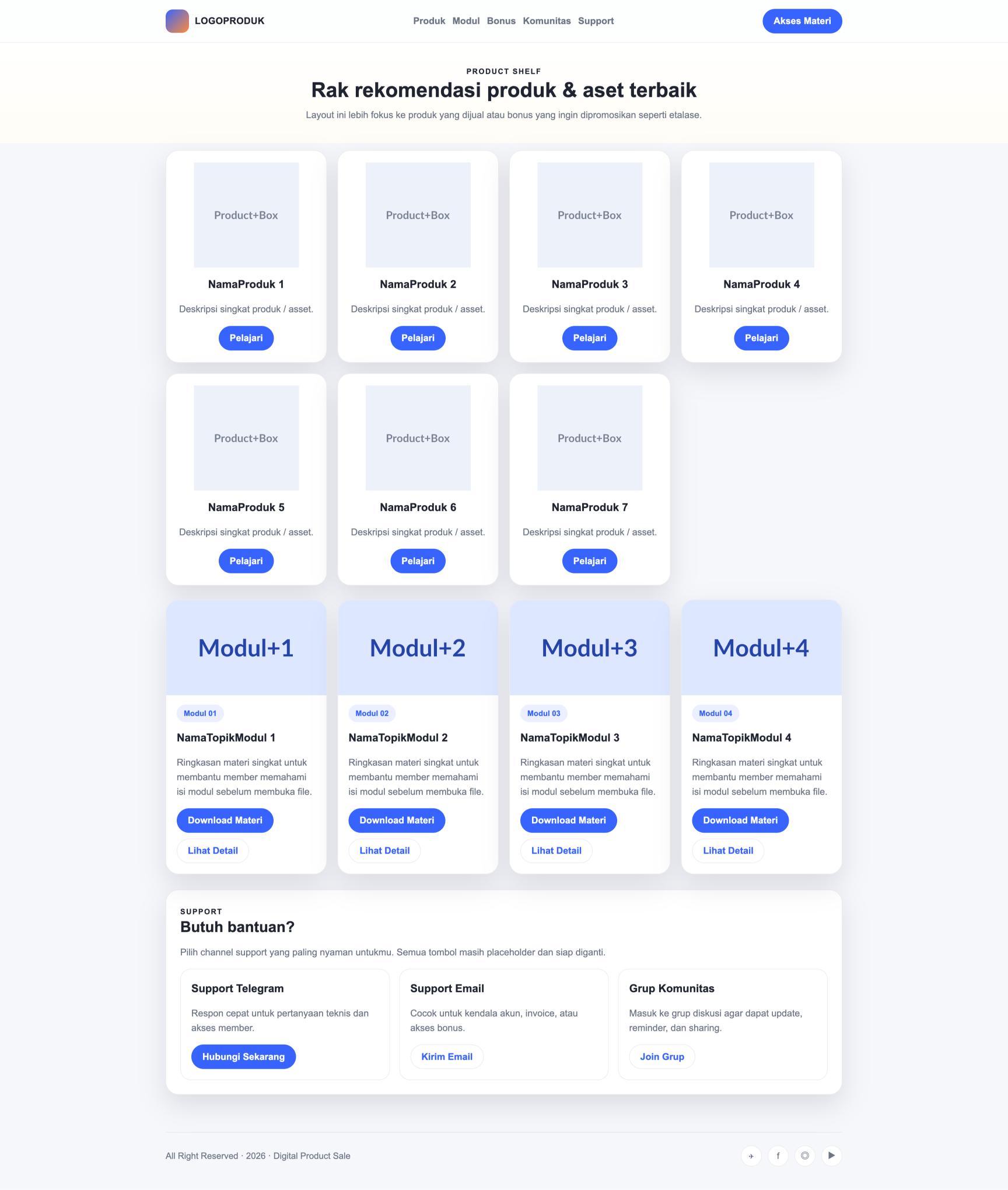 Member Area 57 Product Shelf