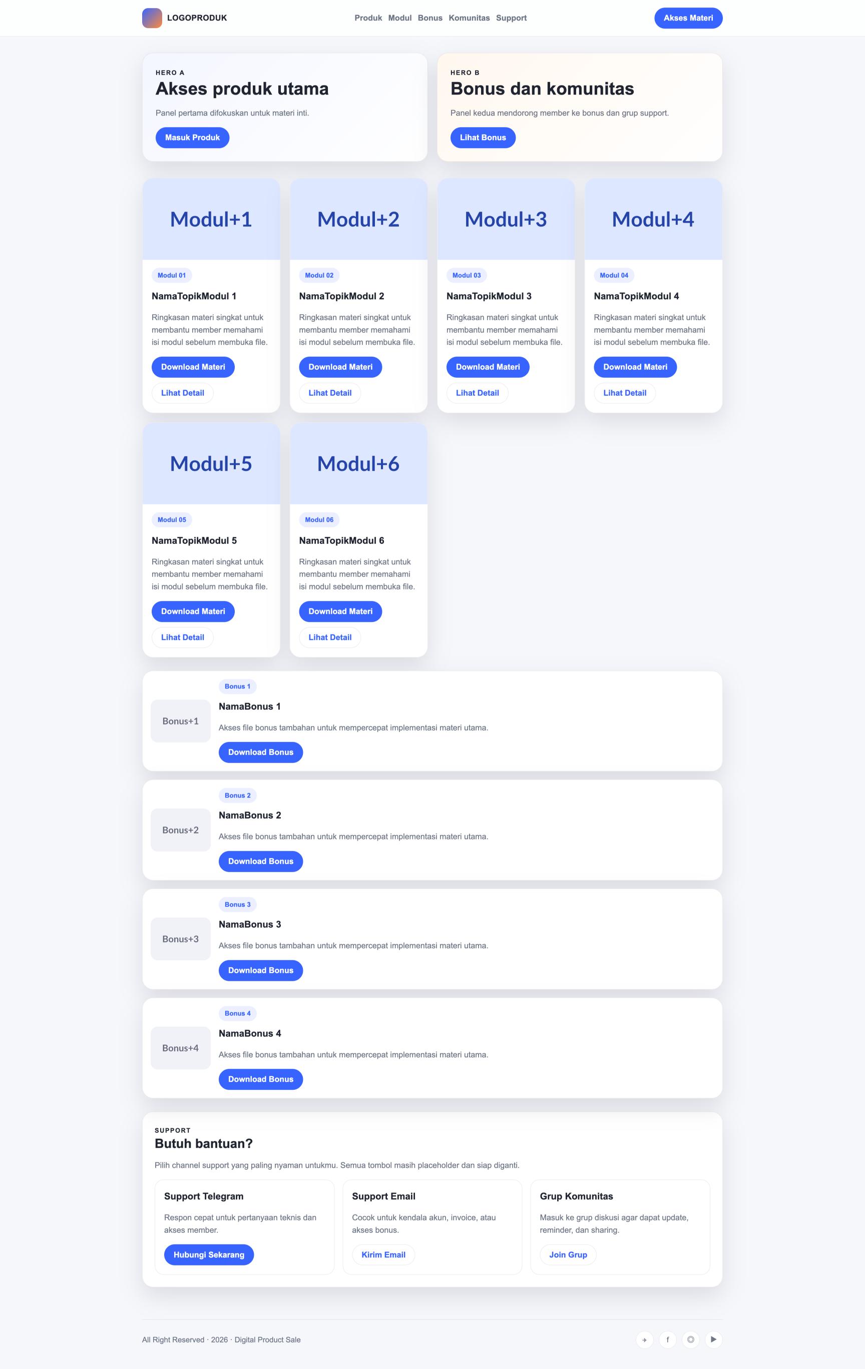 Member Area 58 Dual Hero Panels