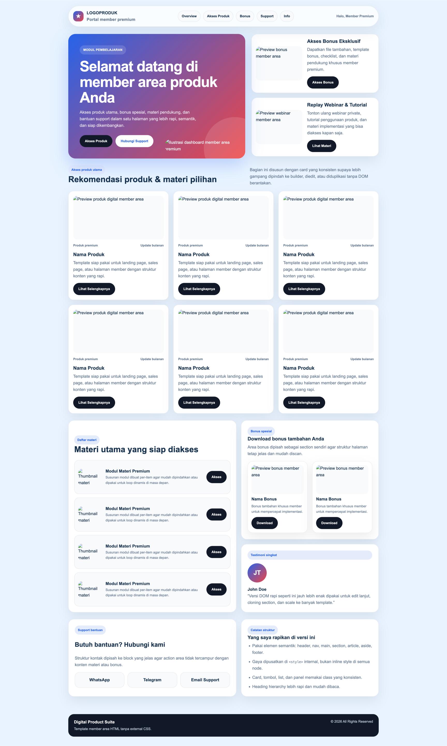 Member Area 06 Course Area Clean Clean