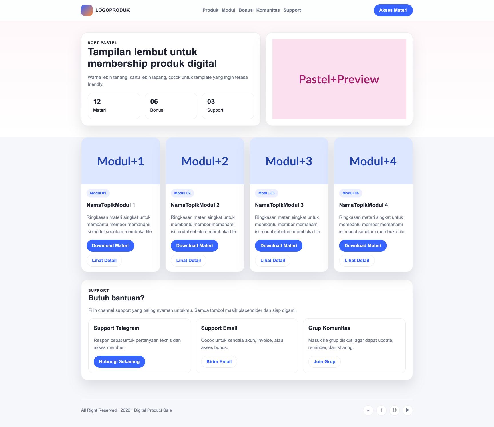 Member Area 63 Soft Pastel Board