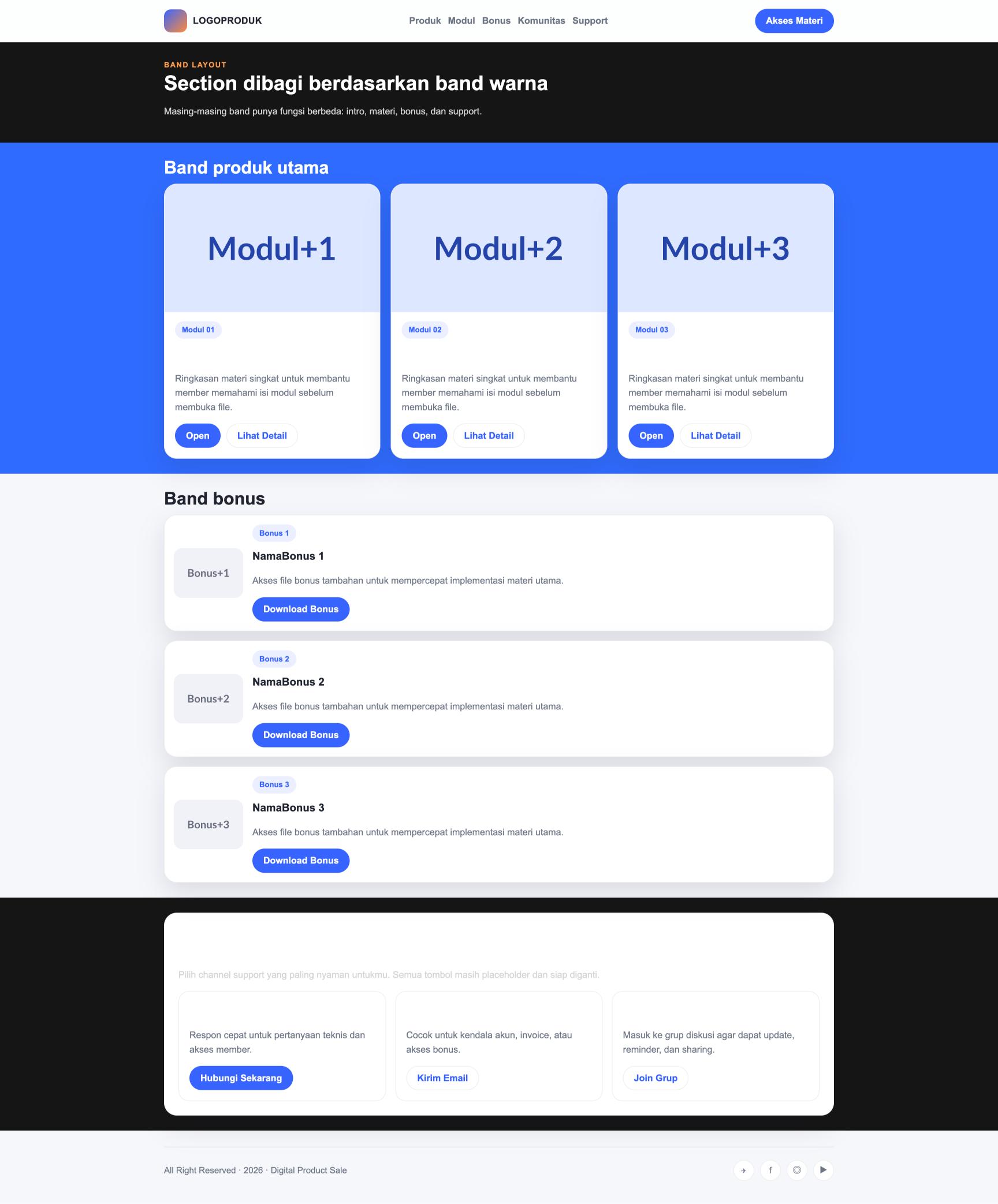 Member Area 67 Banded Sections