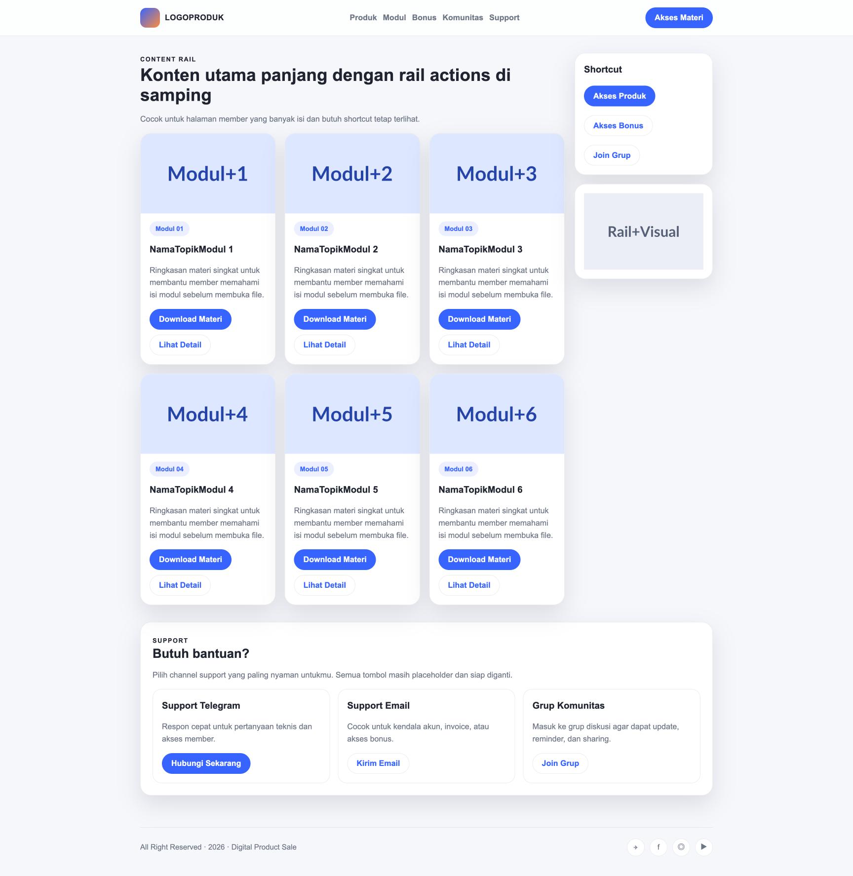 Member Area 68 Content Rail