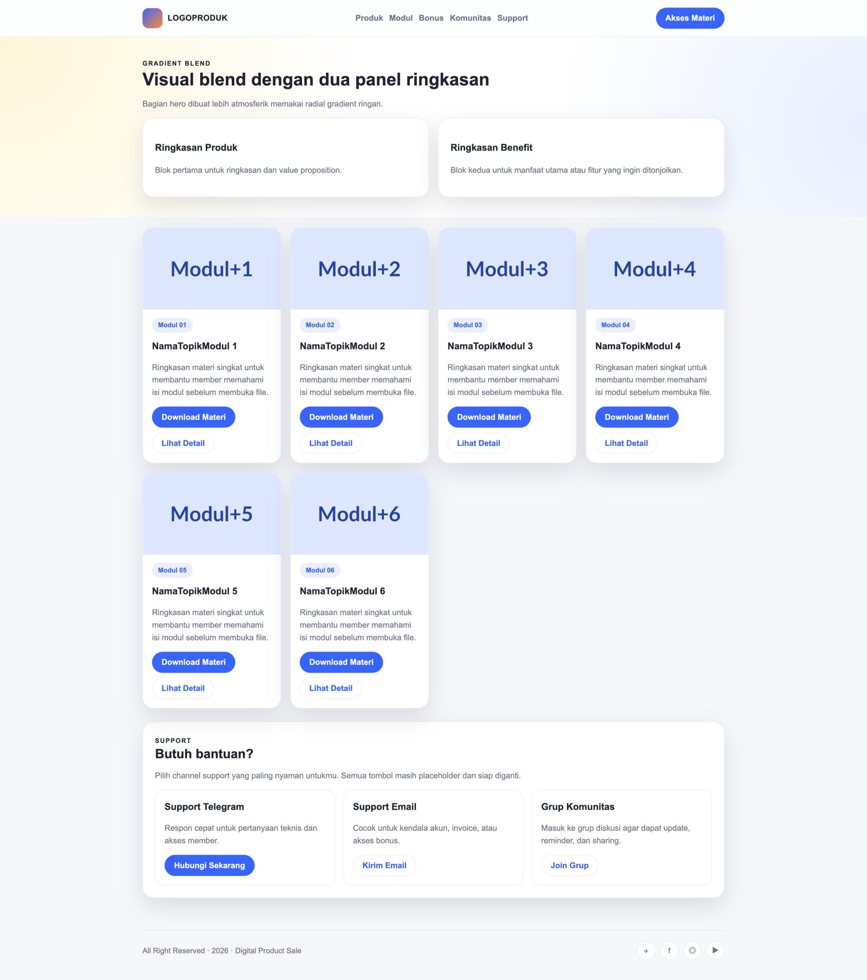 Member Area 69 Gradient Blend Summary