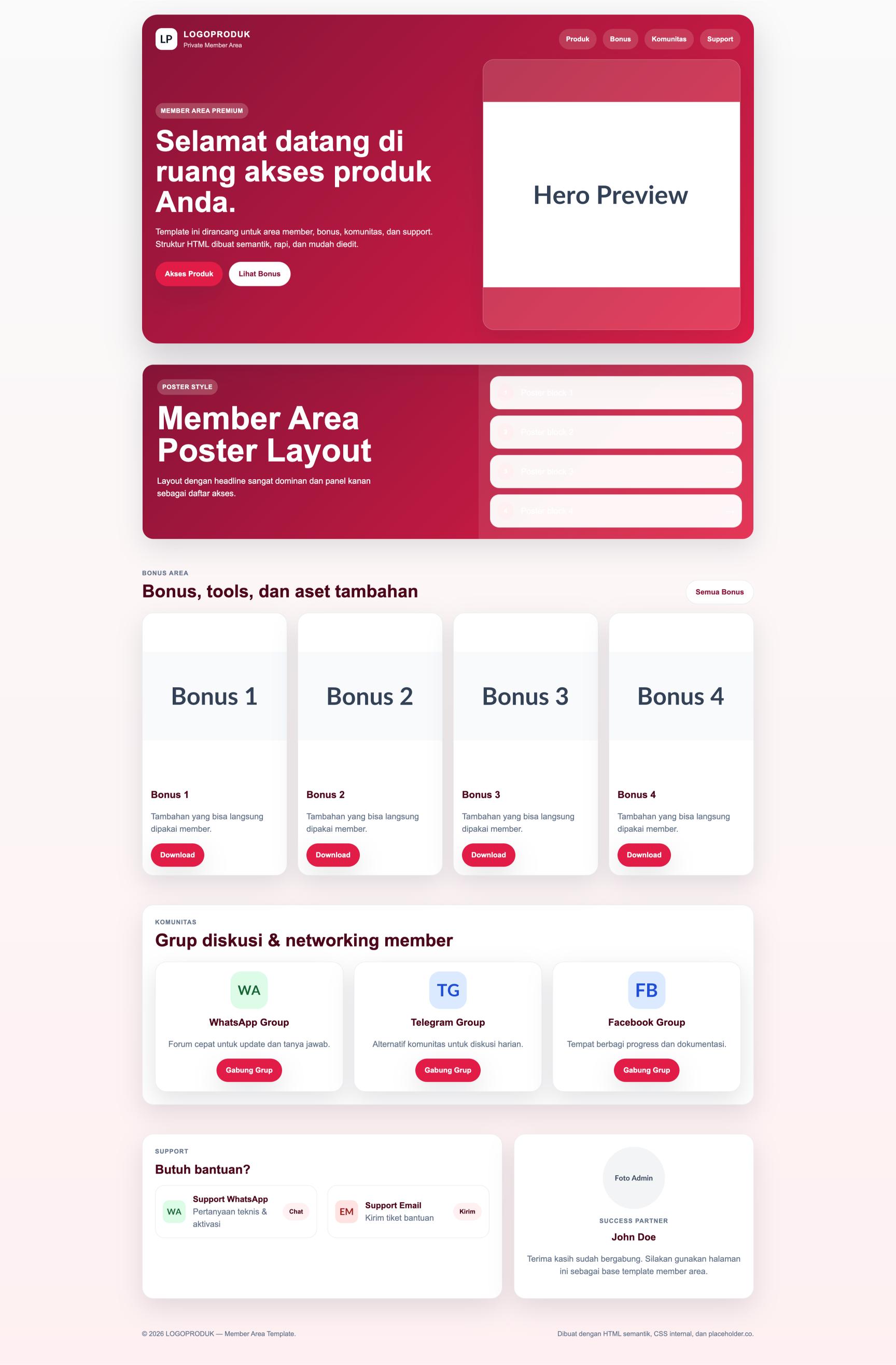 Member Area 75 Poster Style Member