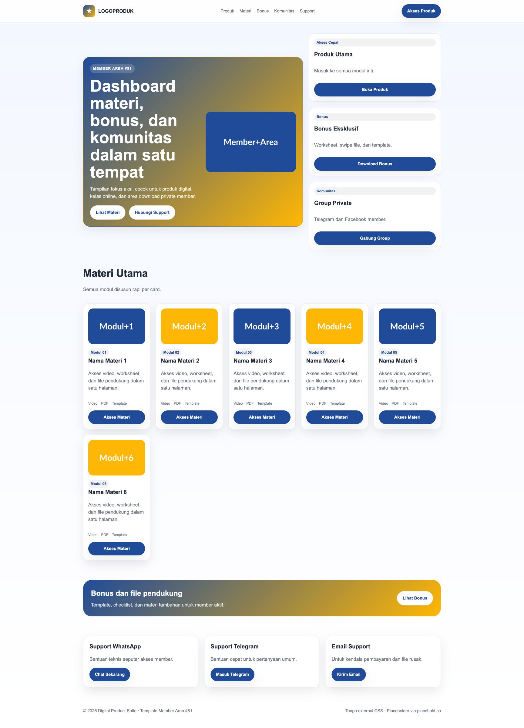 Member Area 81 Orbit Learning Deck