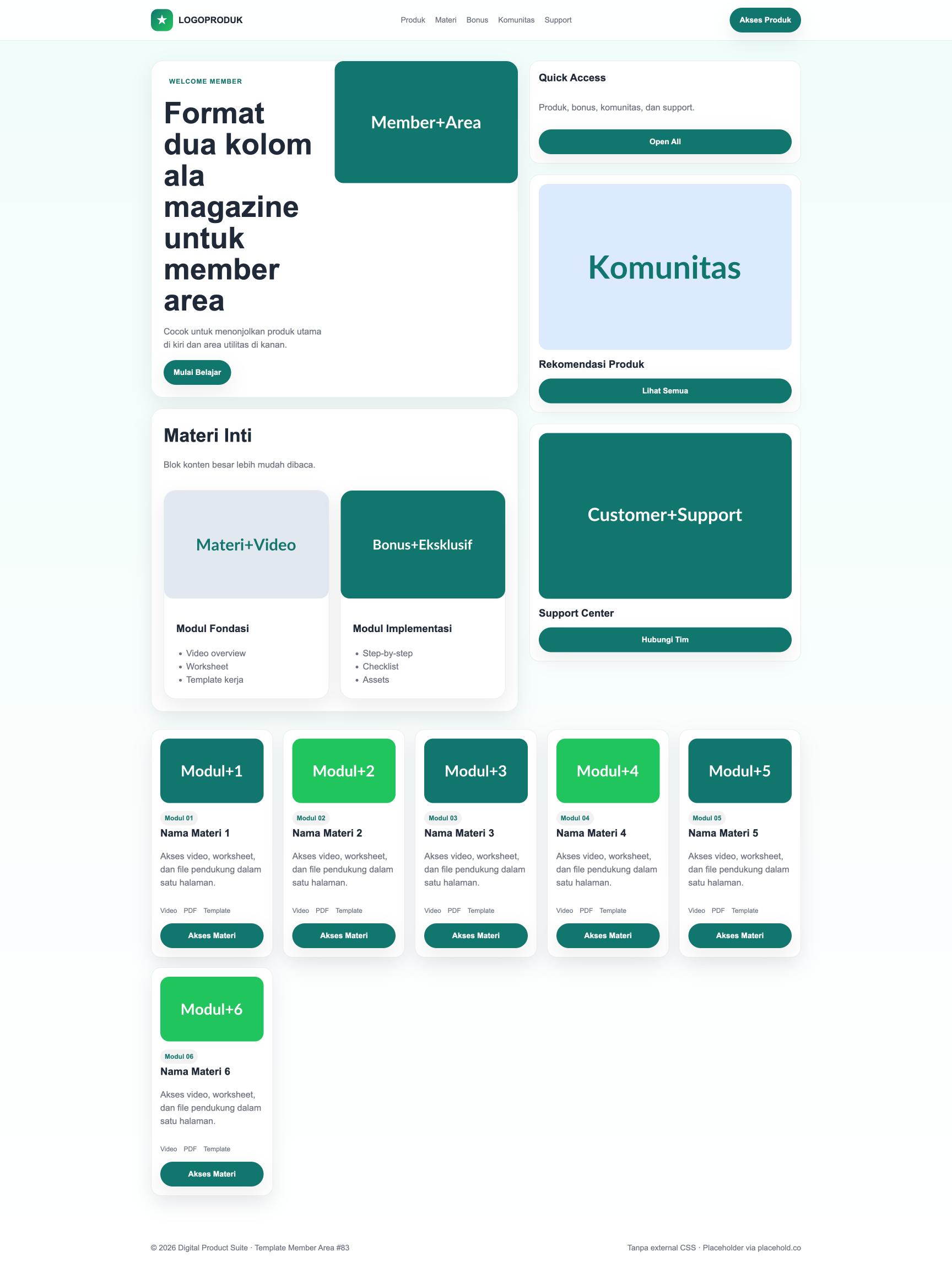 Member Area 83 Emerald Academy Flow