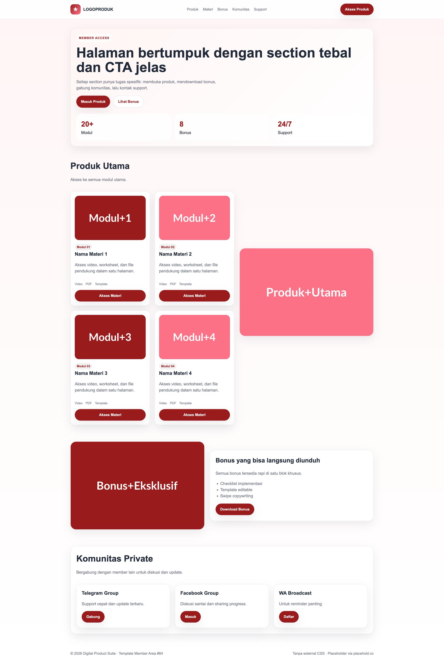 Member Area 84 Crimson Download Club