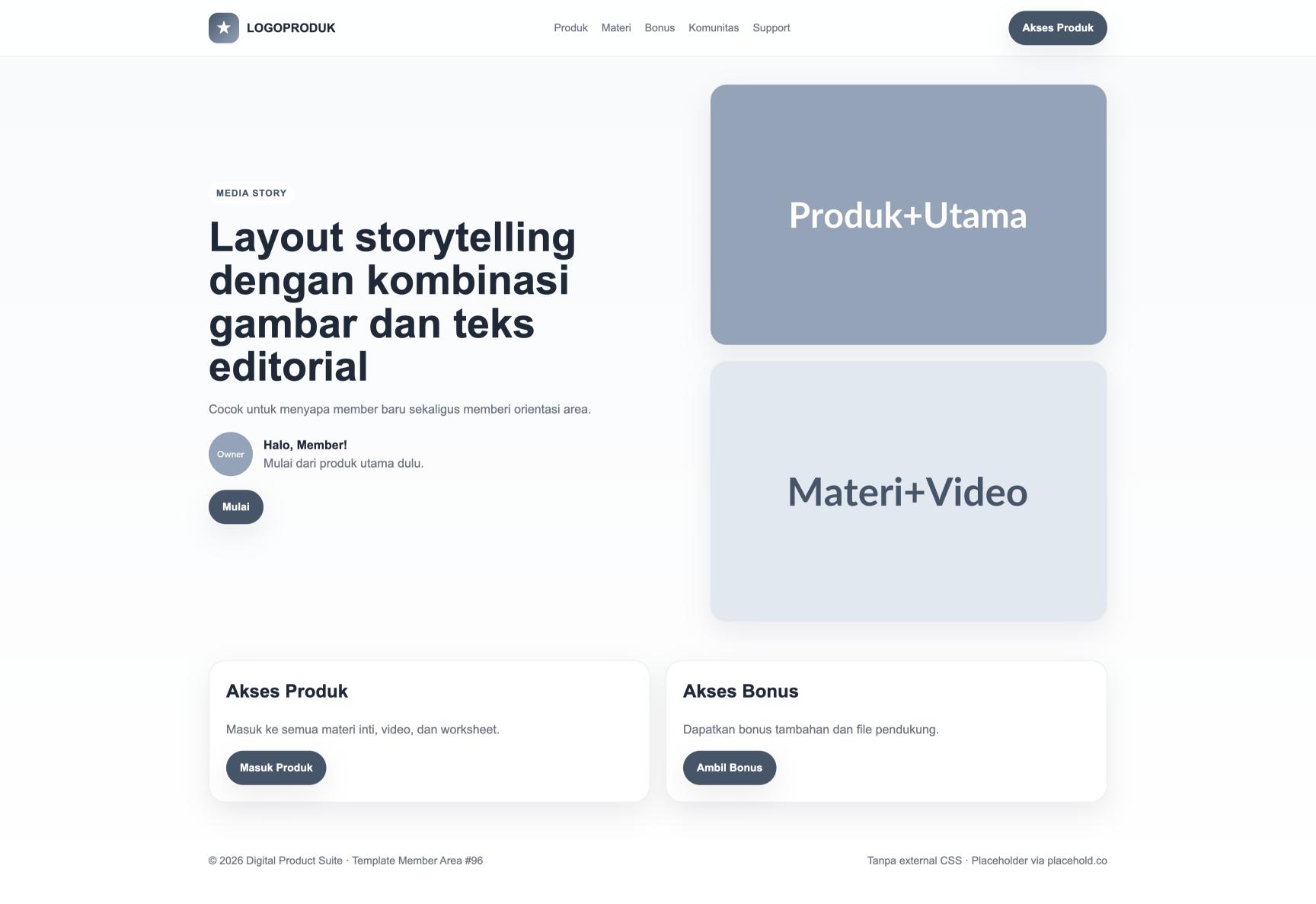 Member Area 96 Slate Classic Library