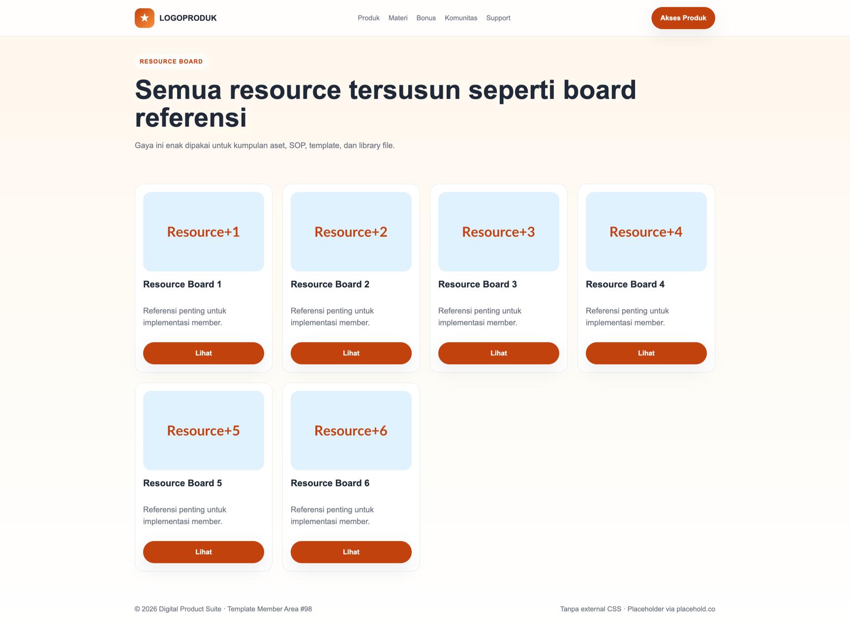 Member Area 98 Sunset Card Showcase