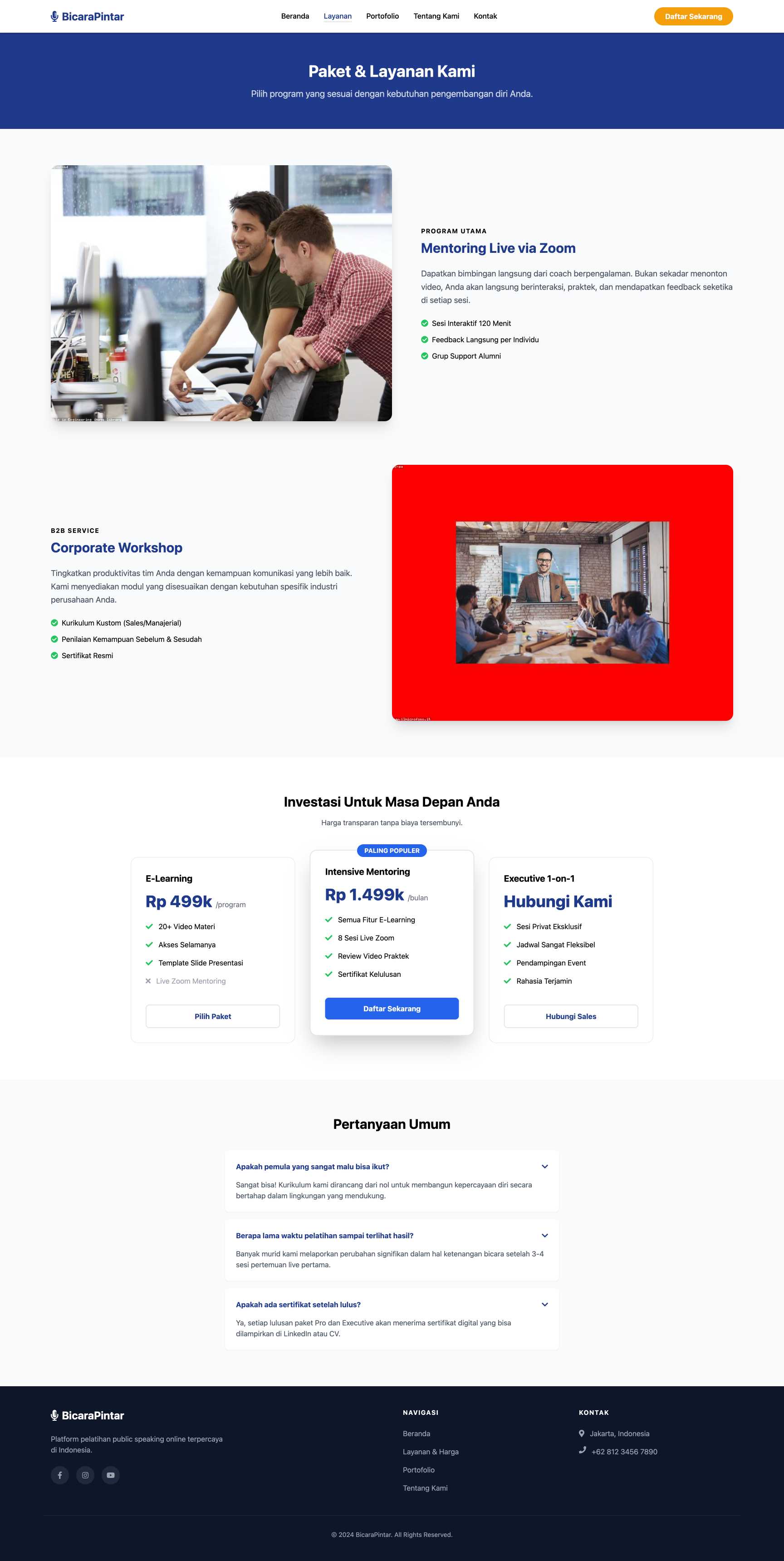 Pelatihan Public Speaking Online | Service