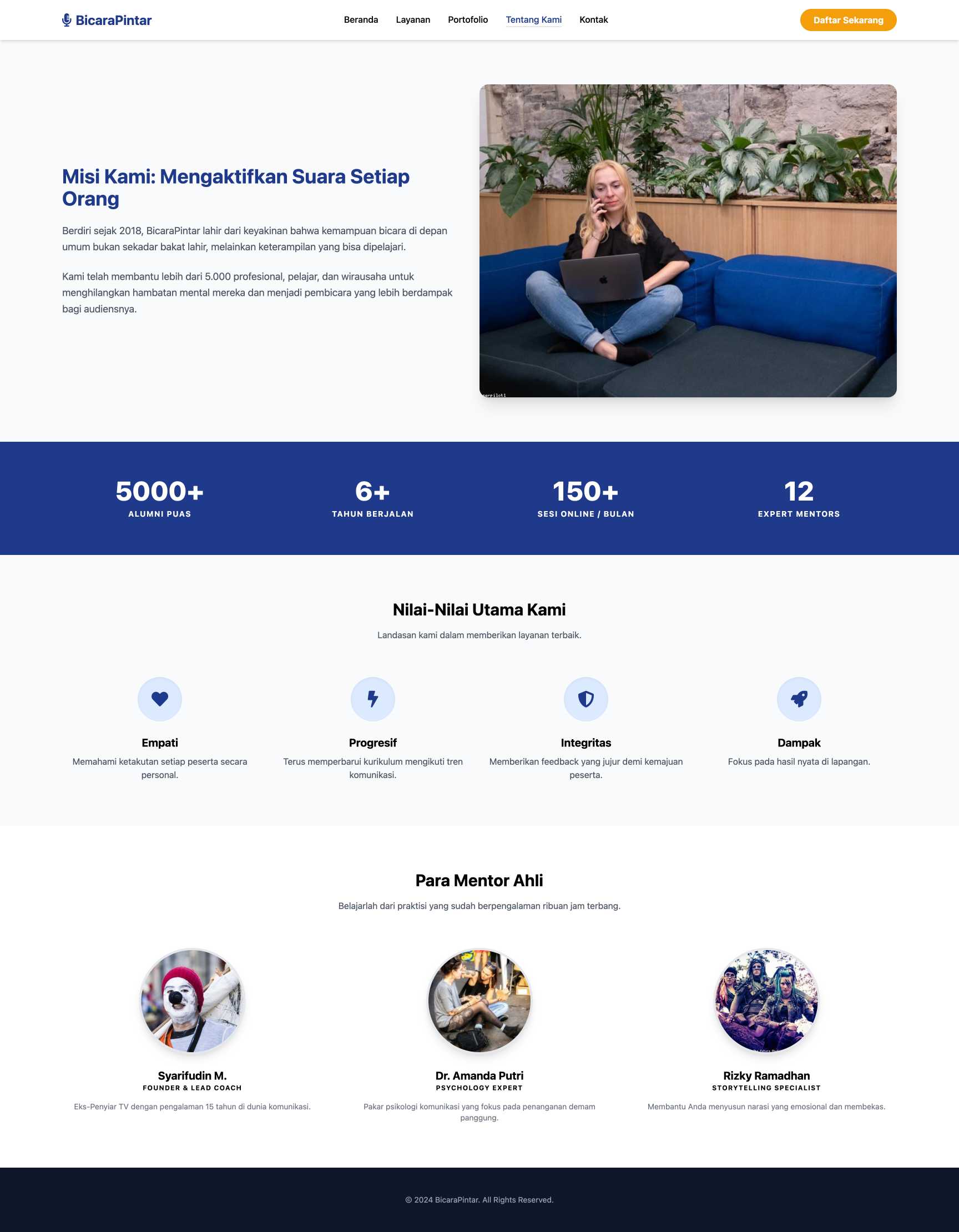 Pelatihan Public Speaking Online | About