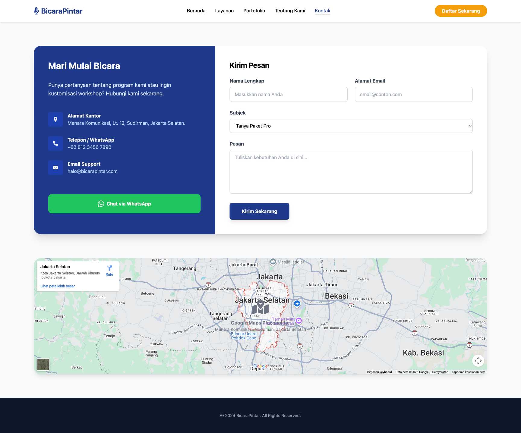 Pelatihan Public Speaking Online | Contact