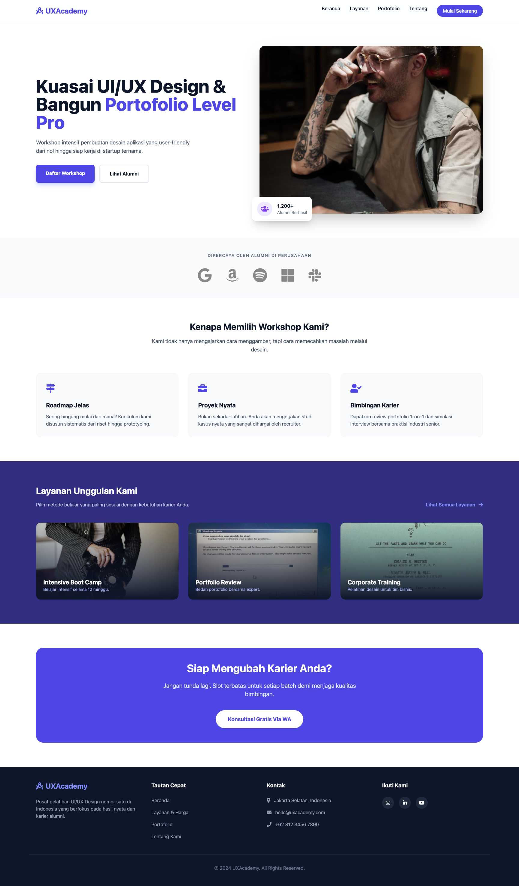 Kursus UI/UX Design & Portofolio | Home