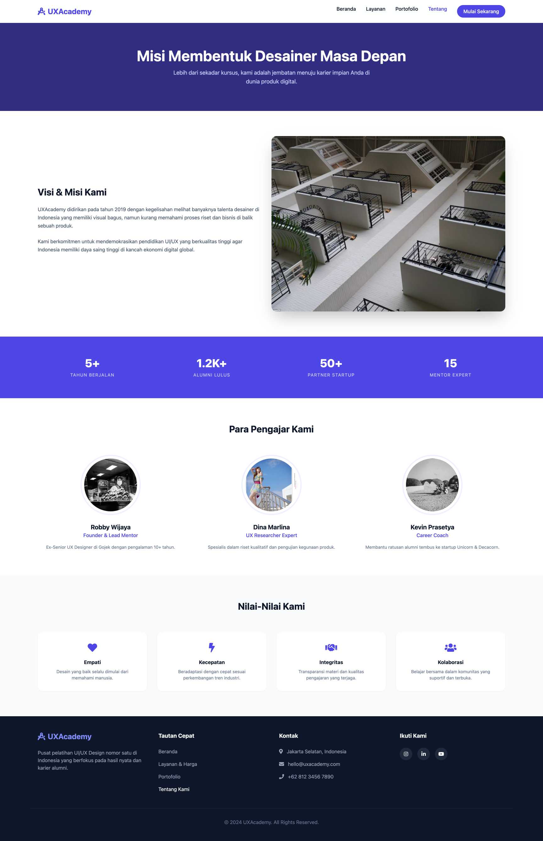 Kursus UI/UX Design & Portofolio | About