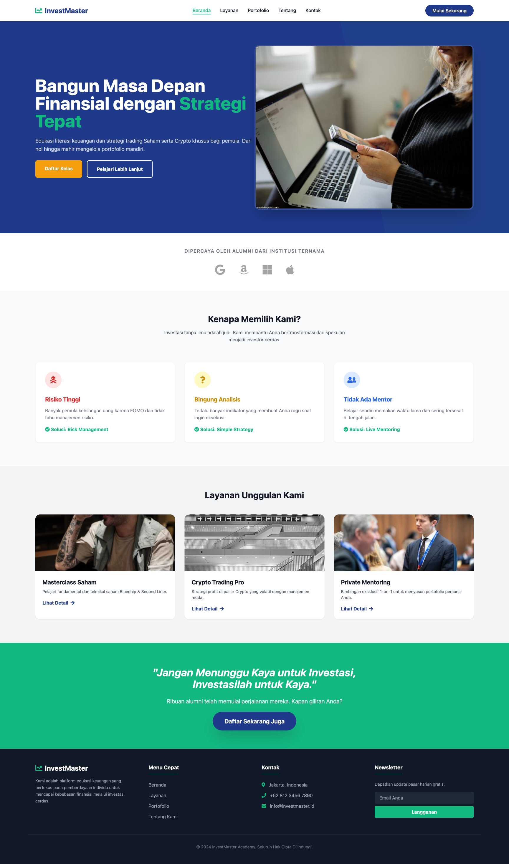 Kelas Investasi Saham & Crypto | Home