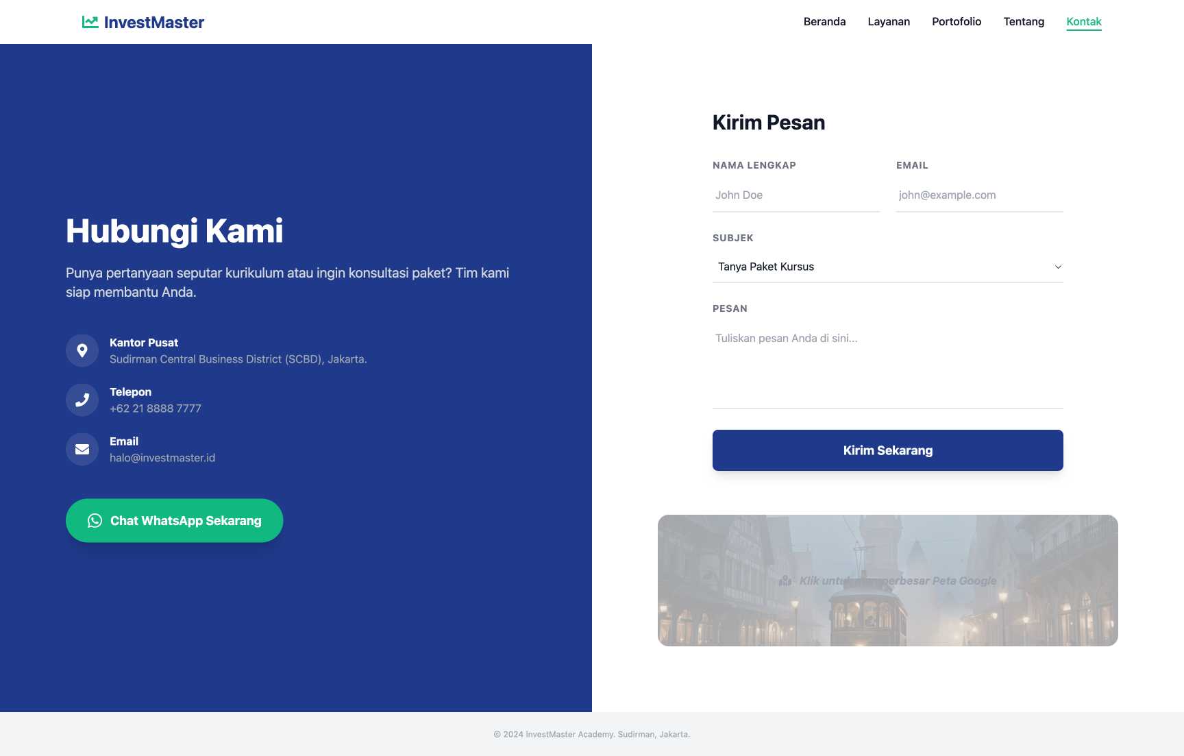 Kelas Investasi Saham & Crypto | Contact