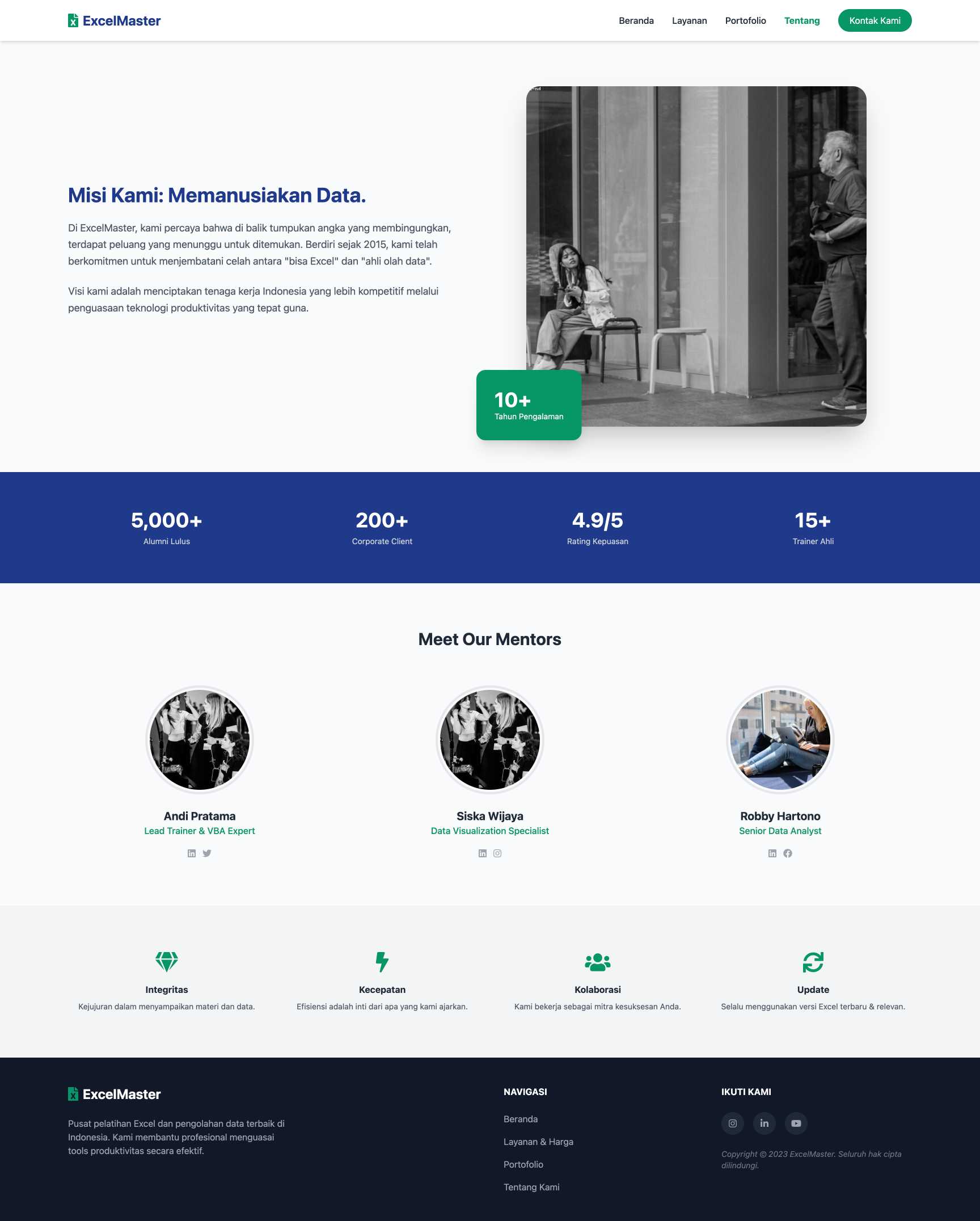 Kursus Excel & Olah Data | About