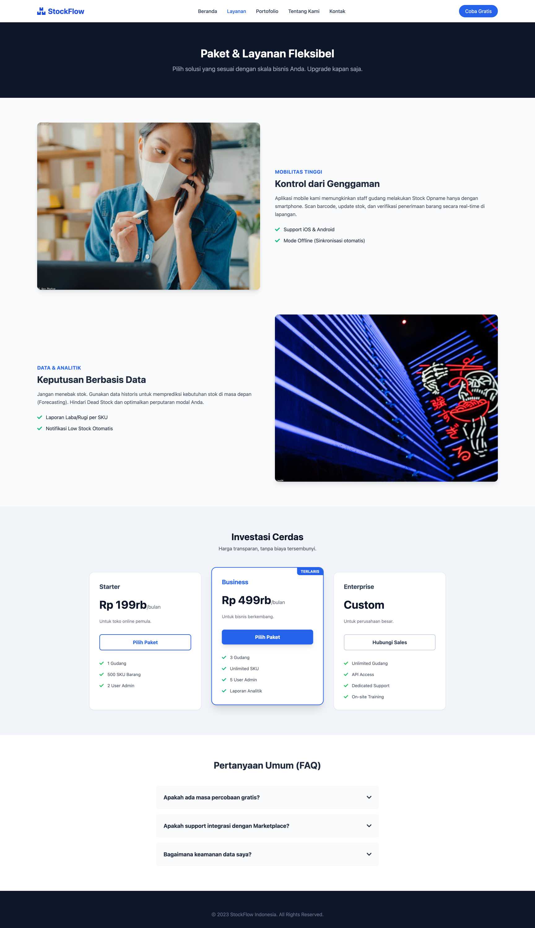 SaaS Manajemen Inventori | Service