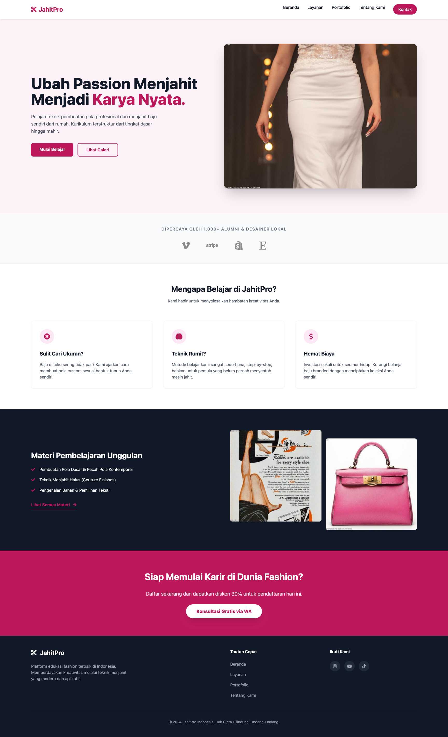 Kursus Menjahit & Fashion Design | Home