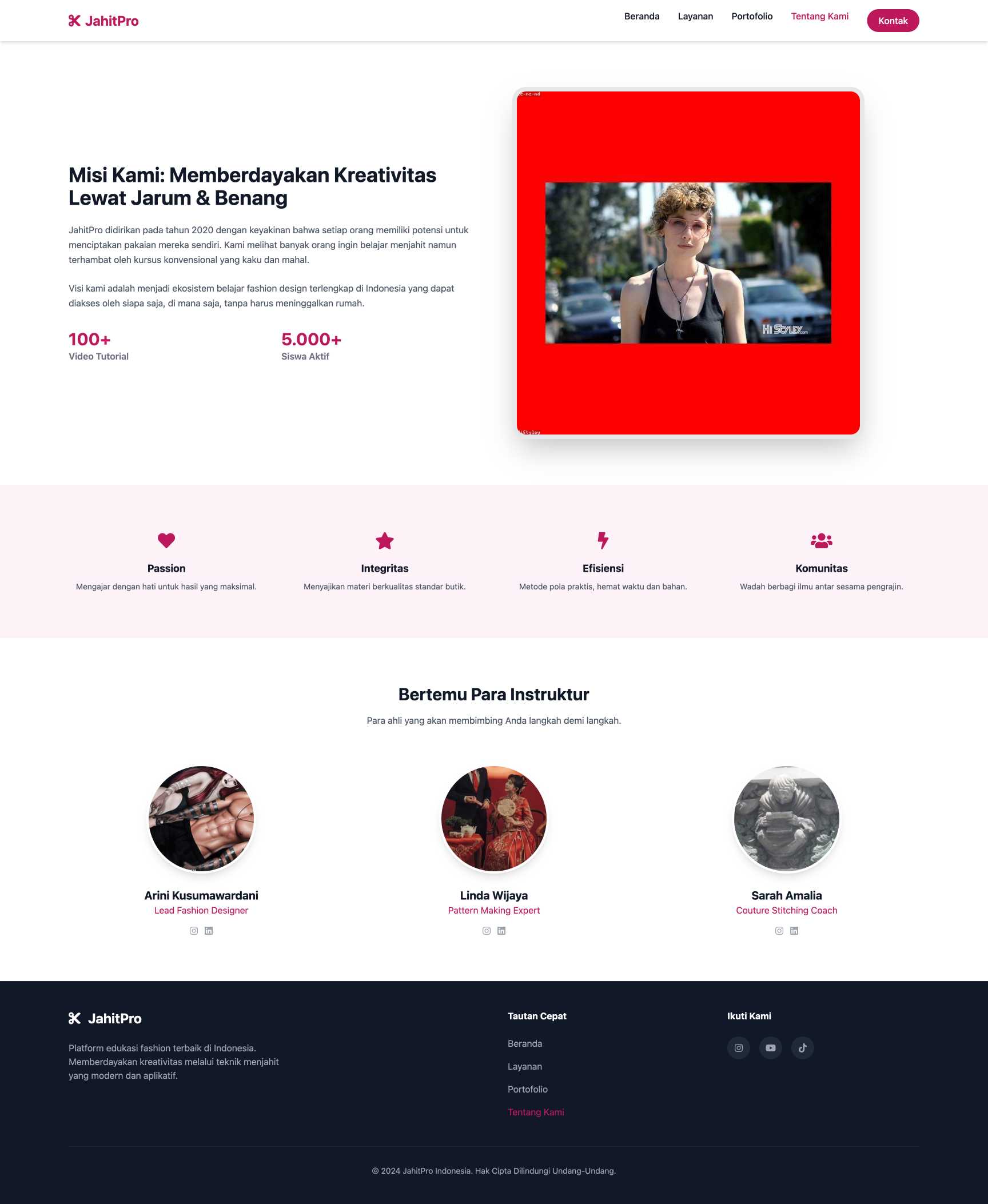 Kursus Menjahit & Fashion Design | About