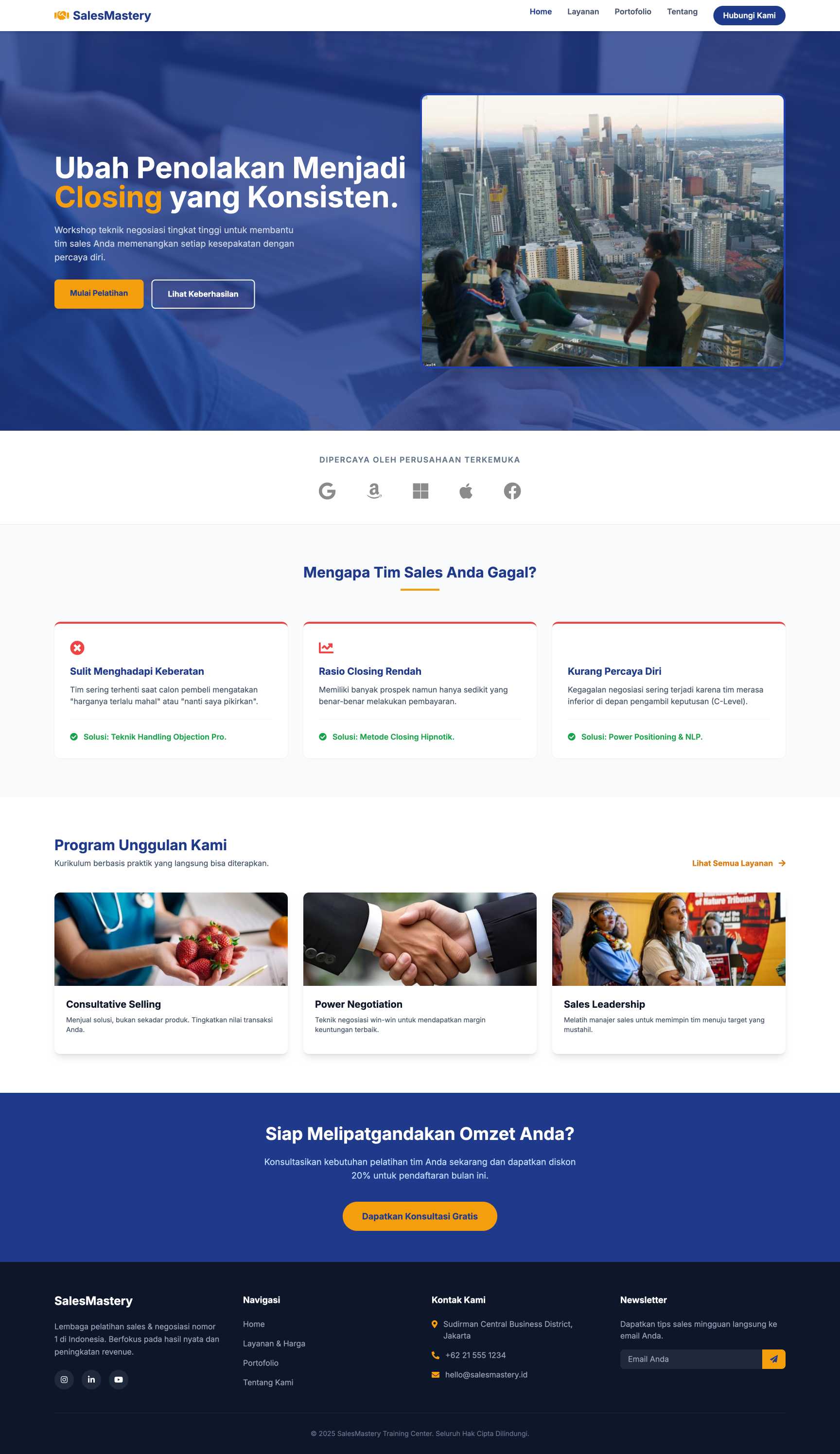 Pelatihan Sales & Negotiation | Home