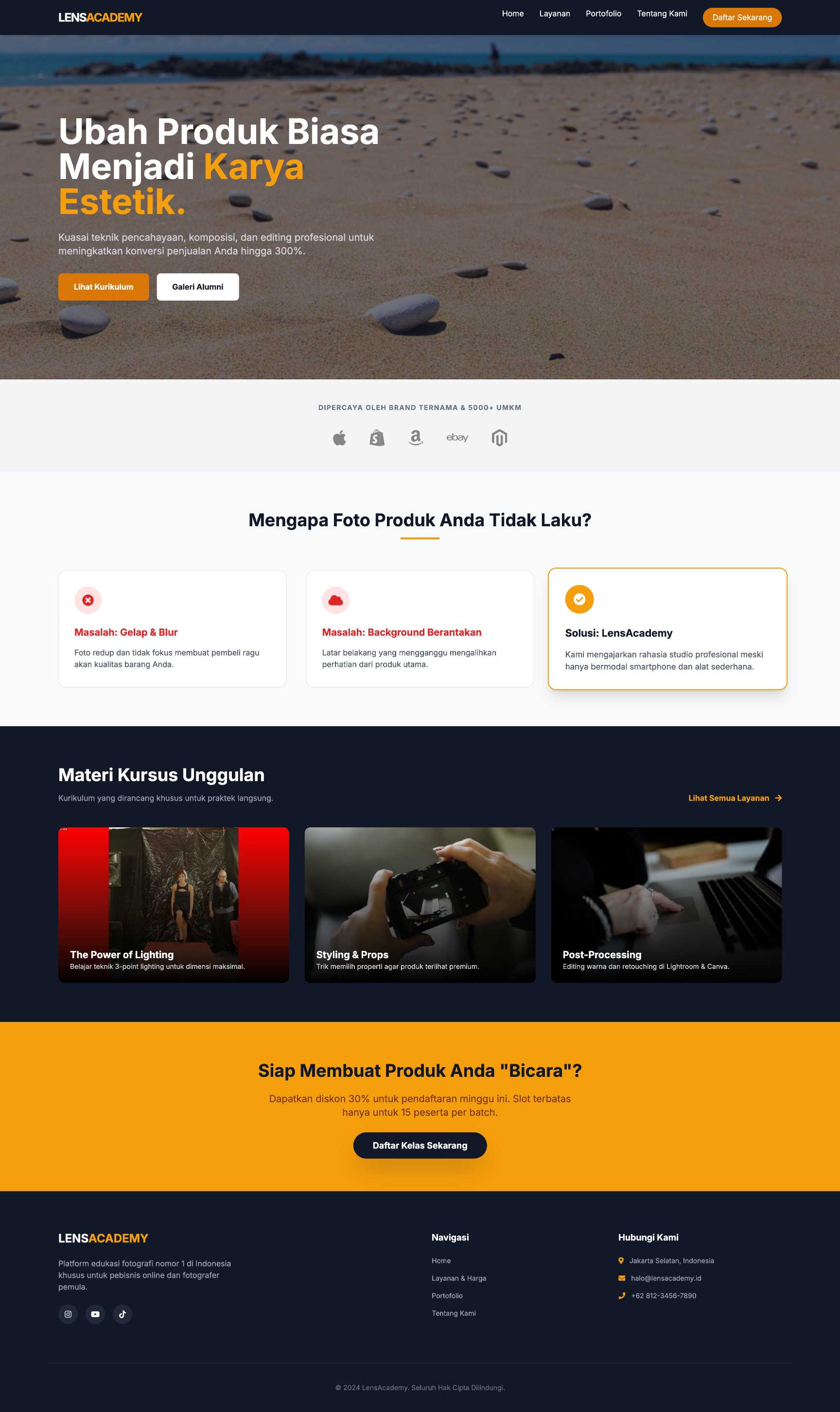 Kursus Fotografi Produk | Home