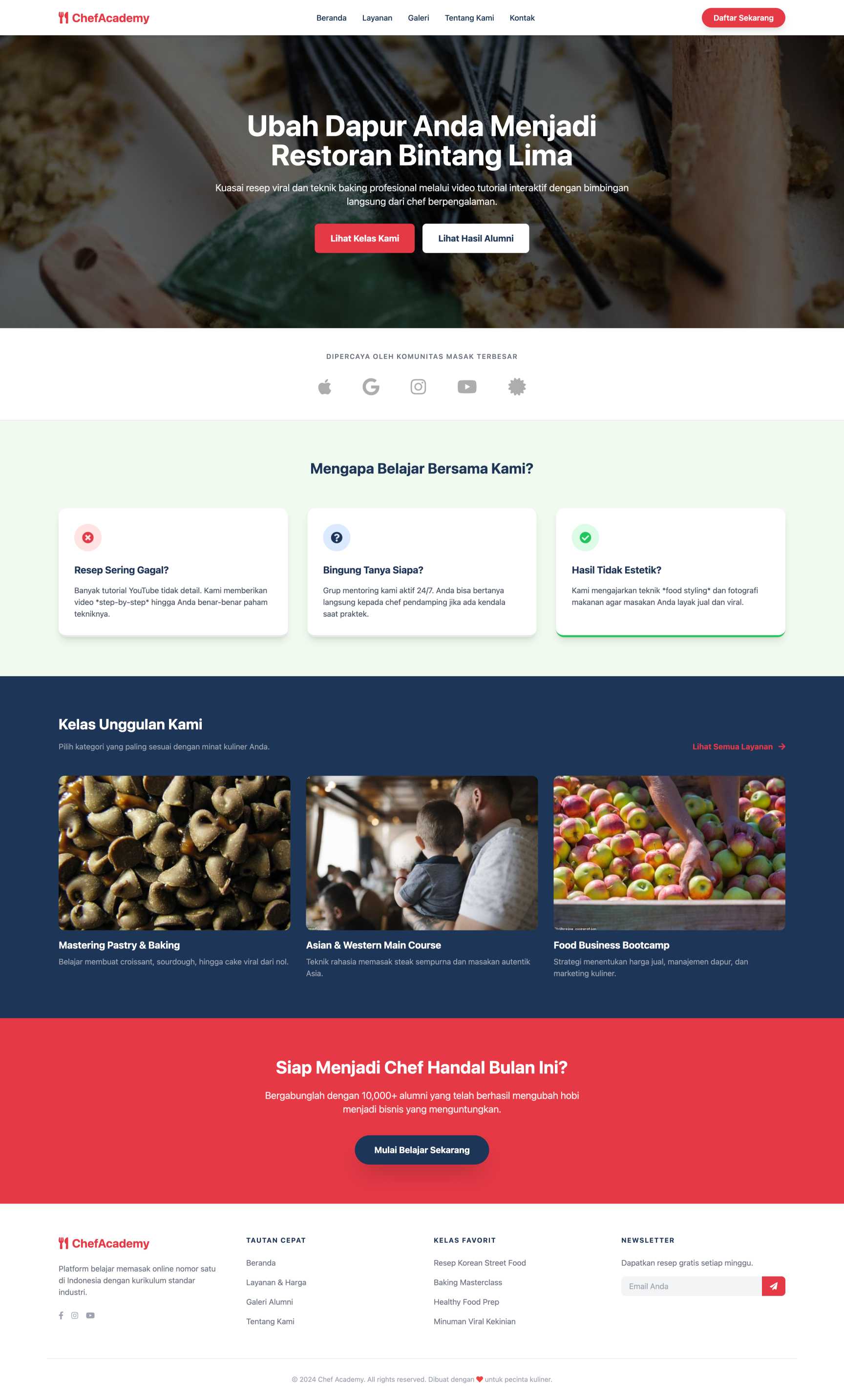 Kelas Memasak & Baking Online | Home