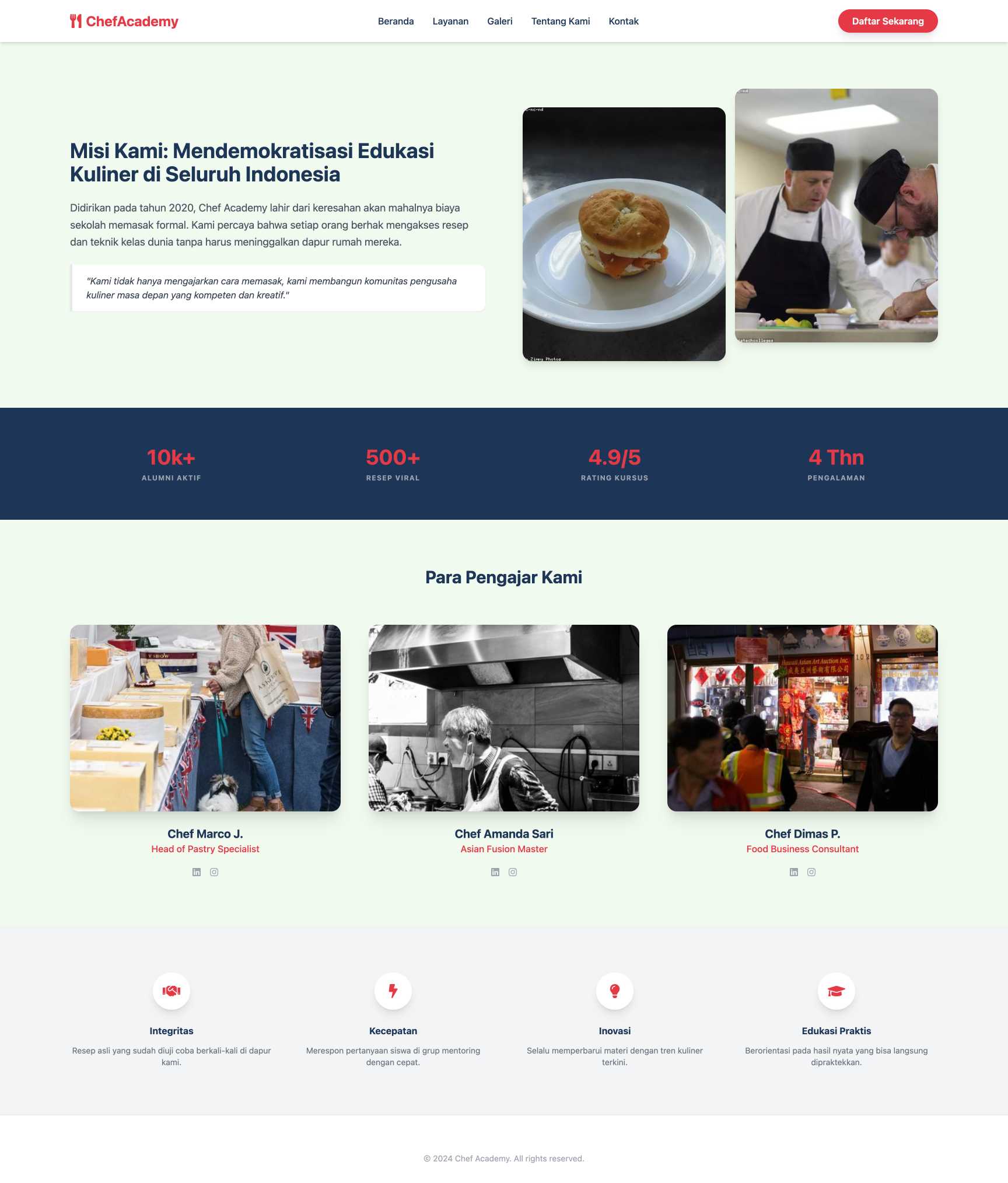 Kelas Memasak & Baking Online | About