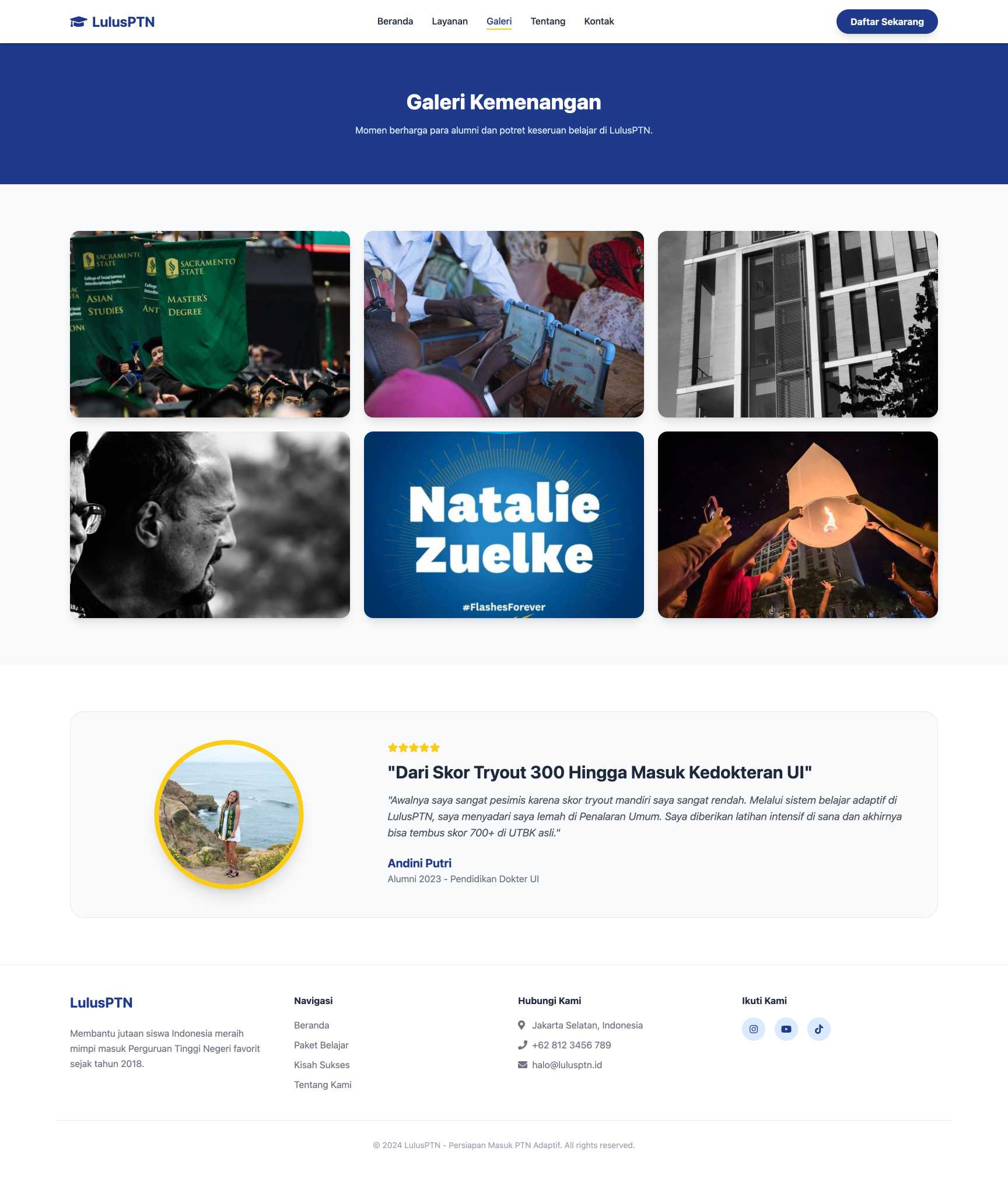 Bimbel UTBK & Ujian Mandiri | Portfolio