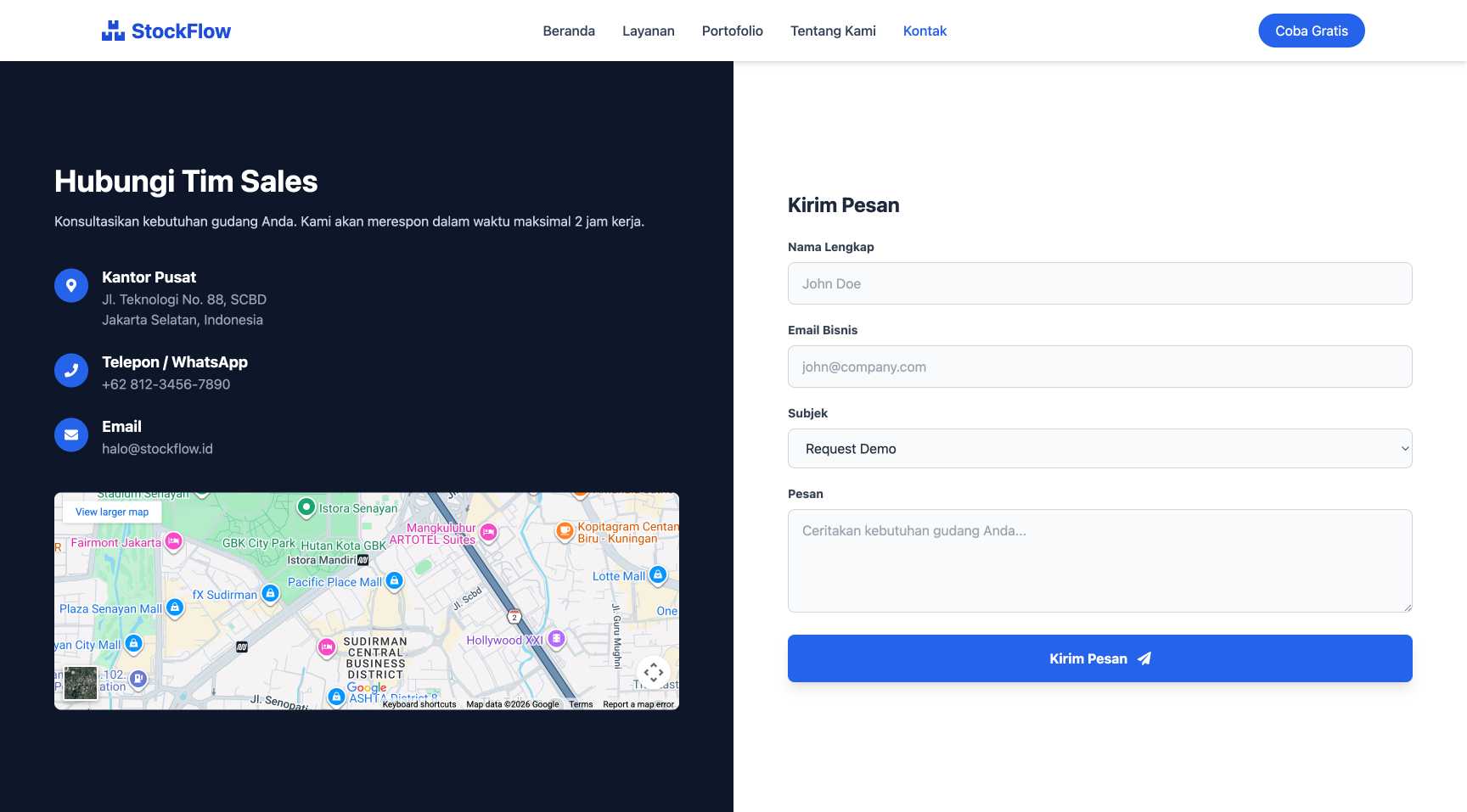 SaaS Manajemen Inventori | Contact