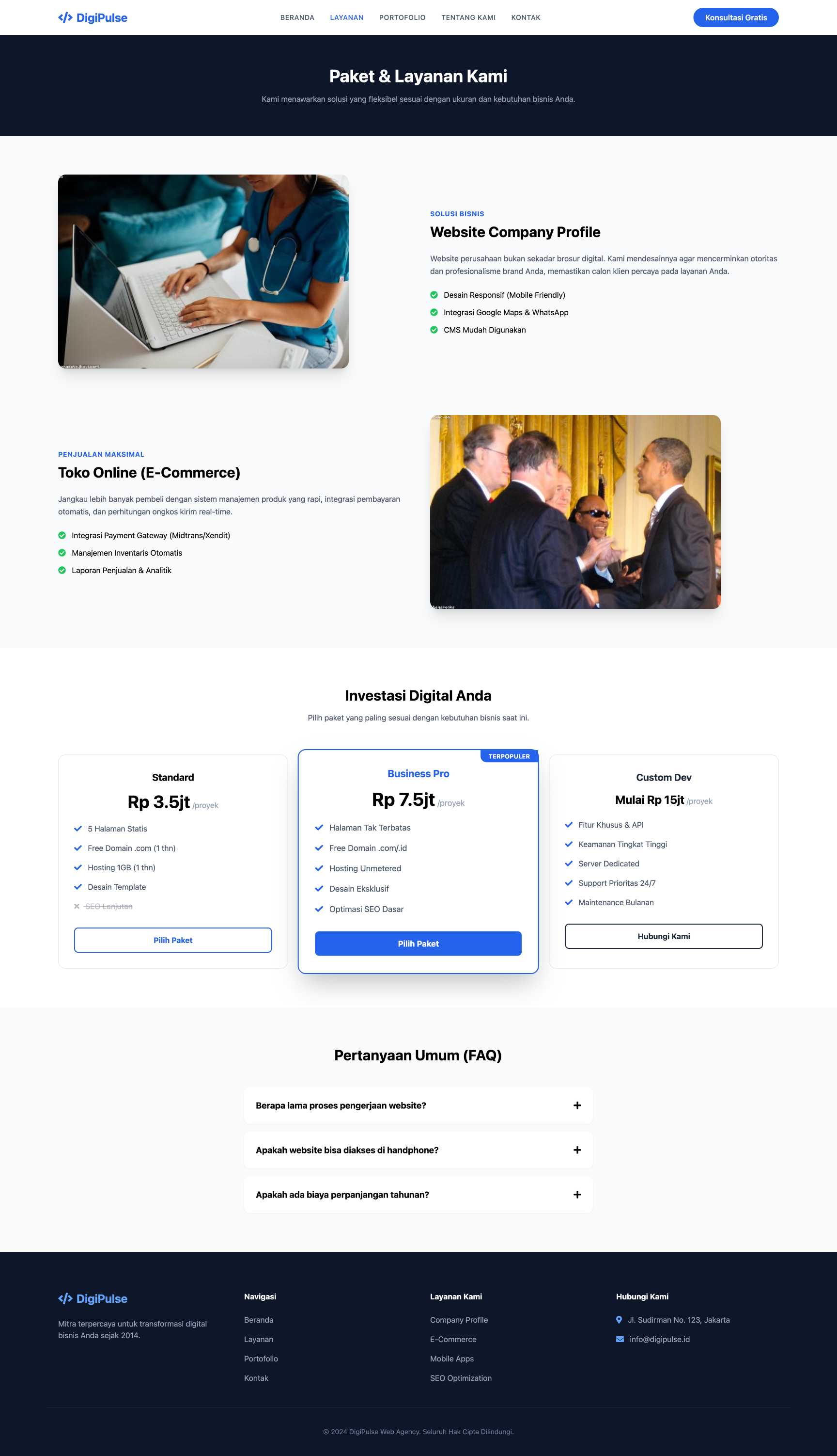 Jasa Pembuatan Website (Web Agency) | Service