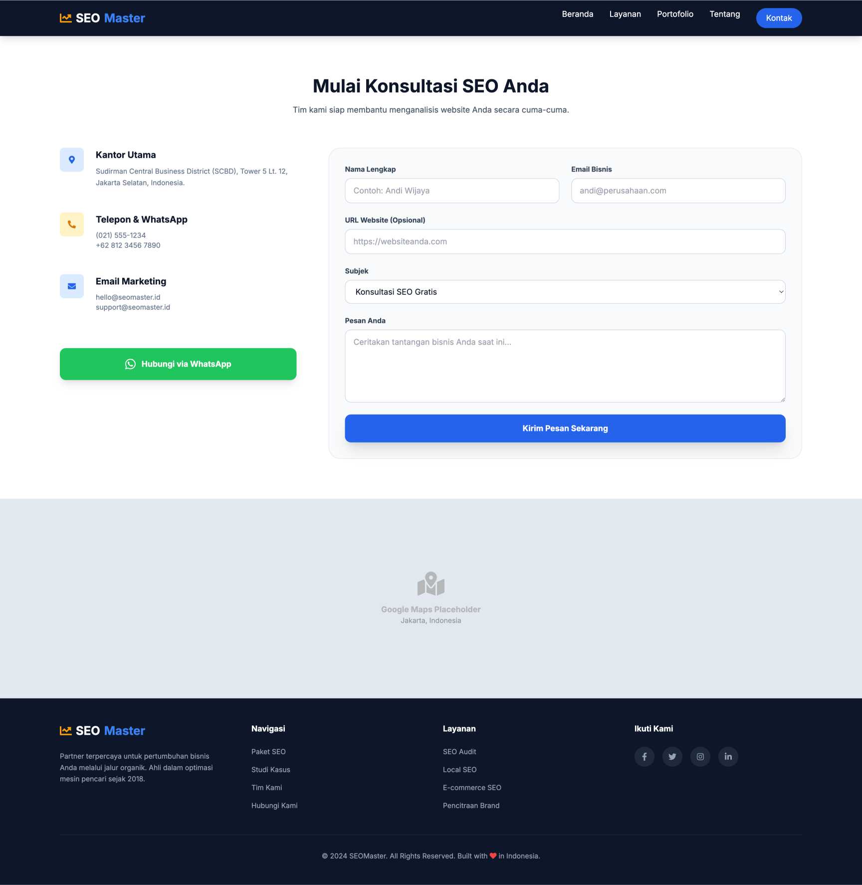 Jasa SEO Specialist | Contact