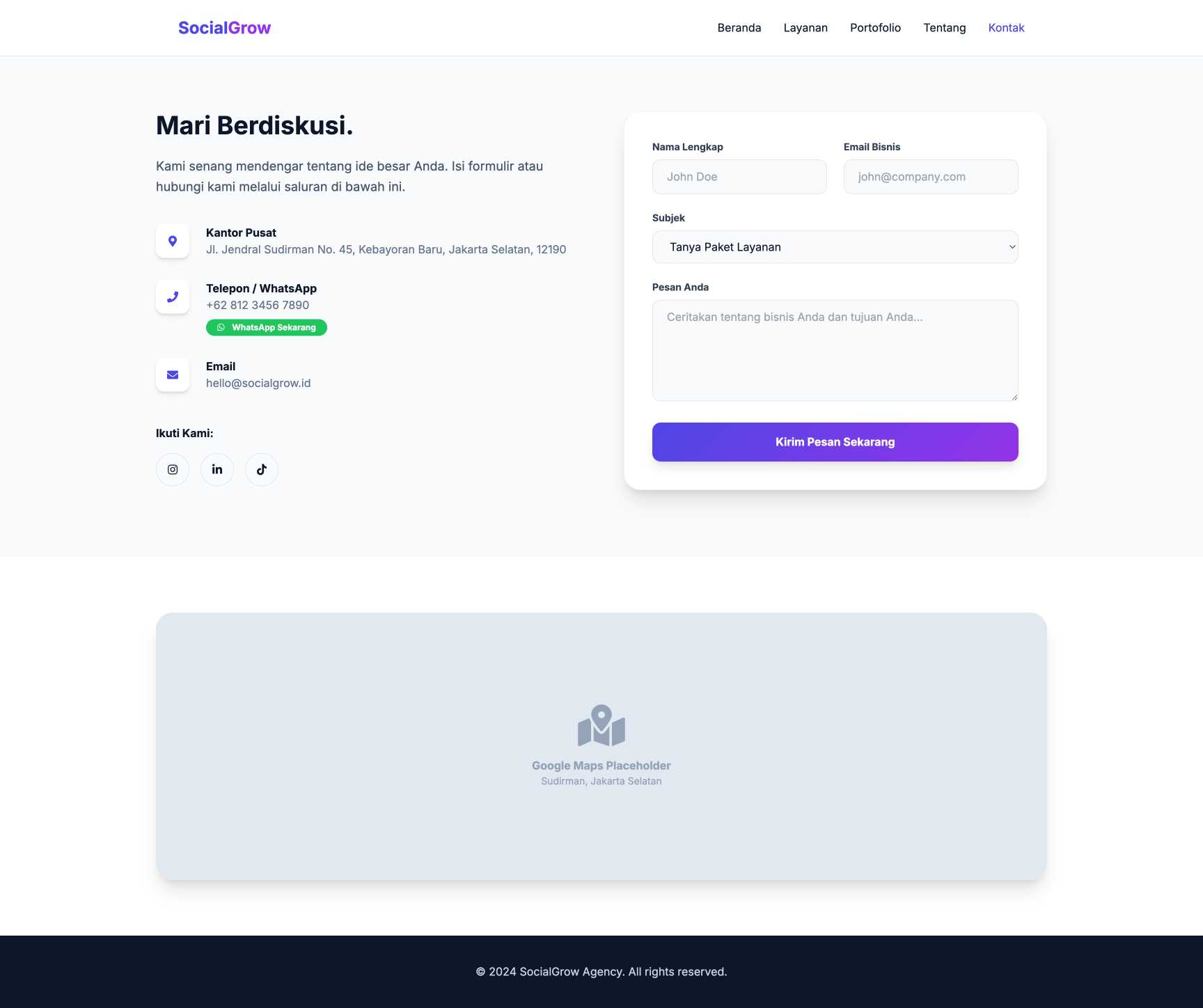 Agensi Social Media Management | Contact