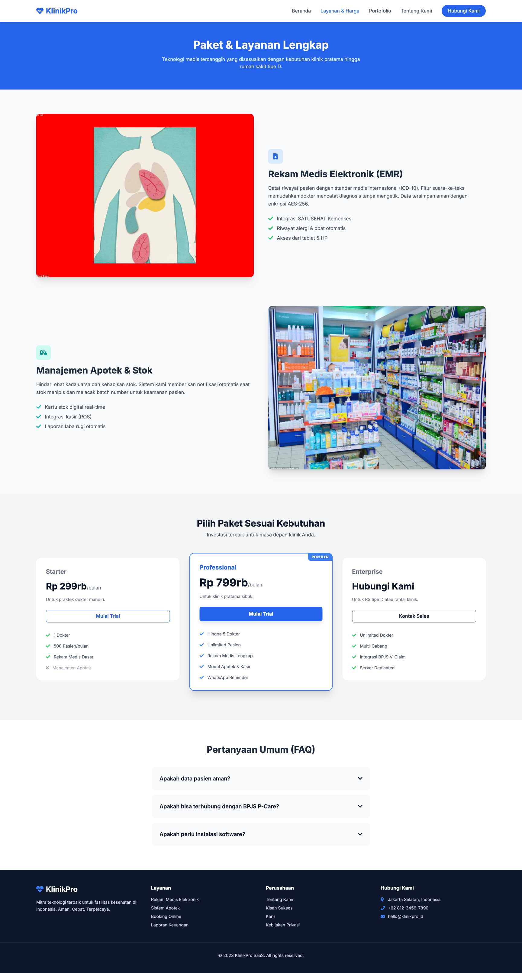 SaaS Klinik Digital | Service