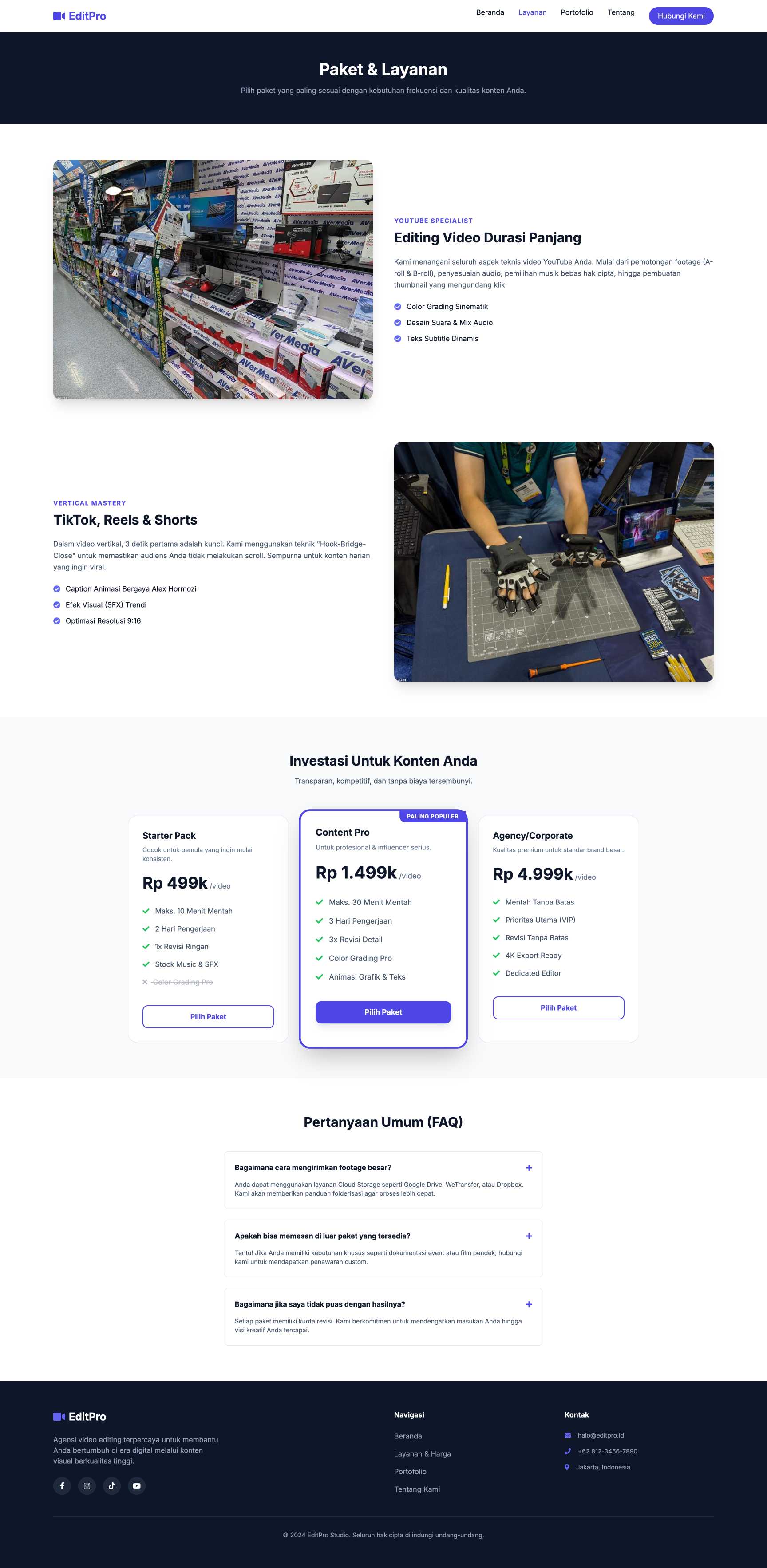 Jasa Video Editing Konten | Service