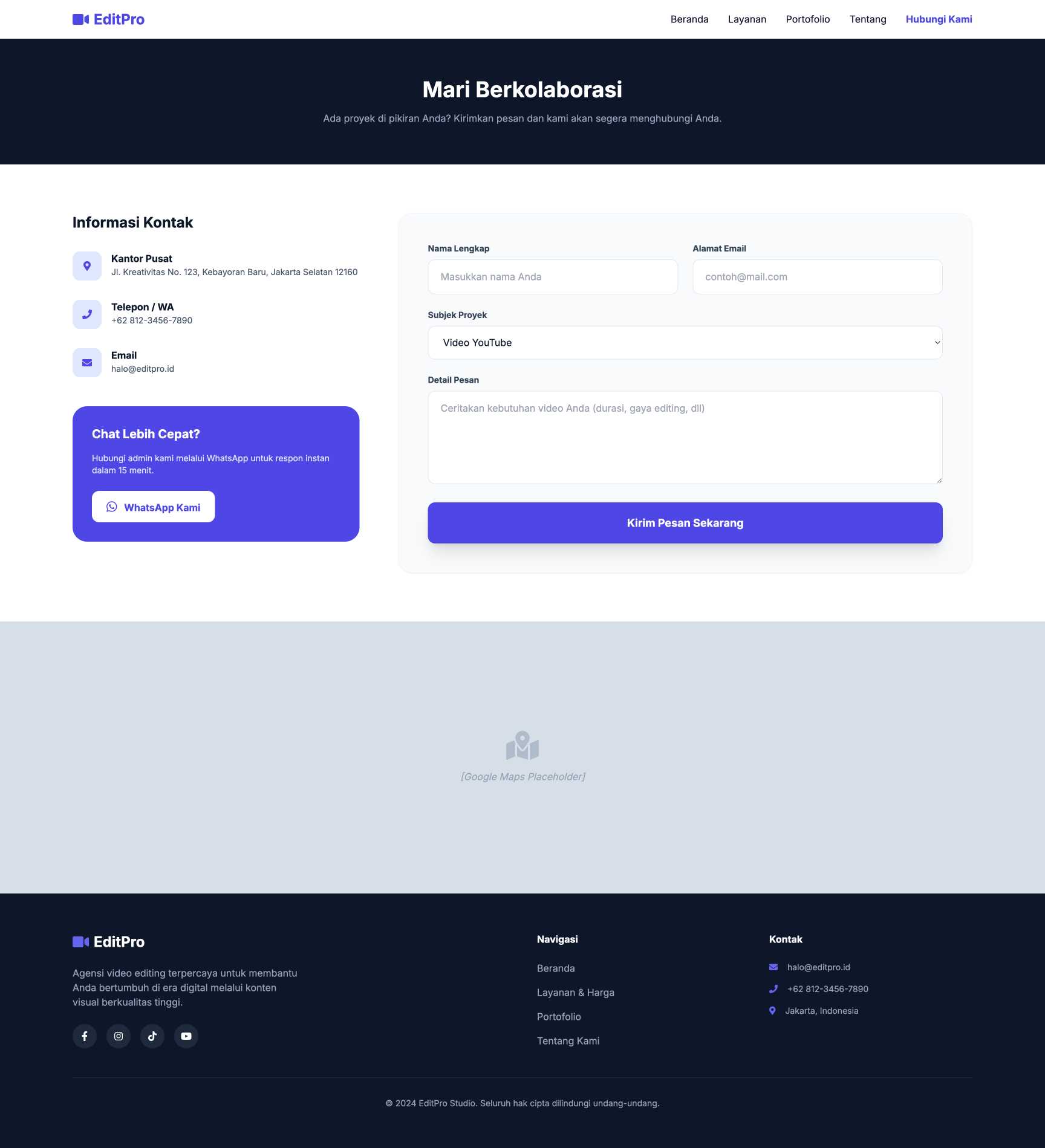 Jasa Video Editing Konten | Contact