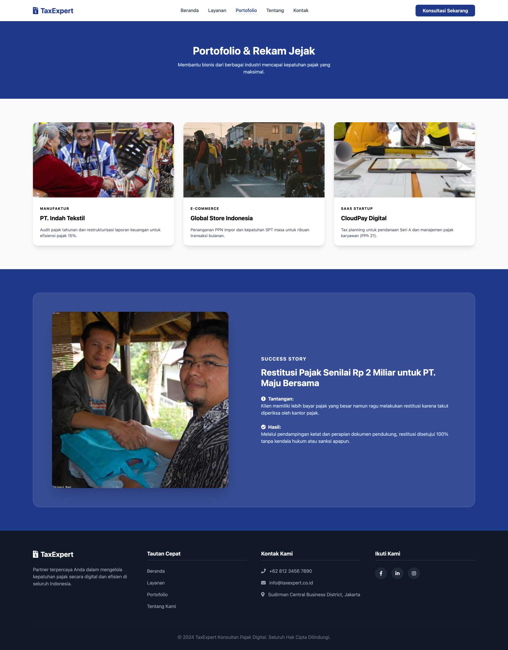 Jasa Konsultan Pajak Online | Portfolio