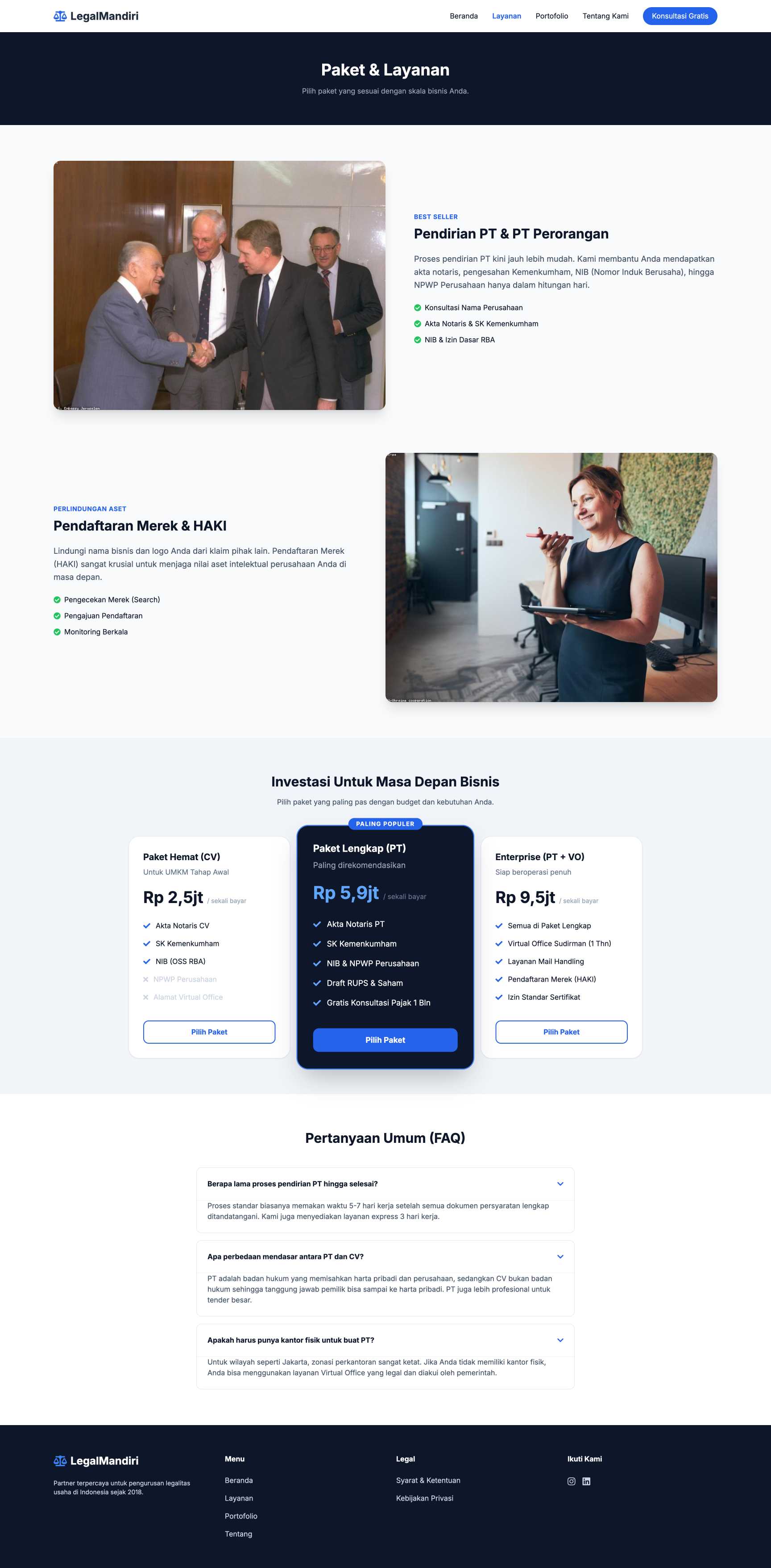 Jasa Pendirian PT/CV & Legal | Service