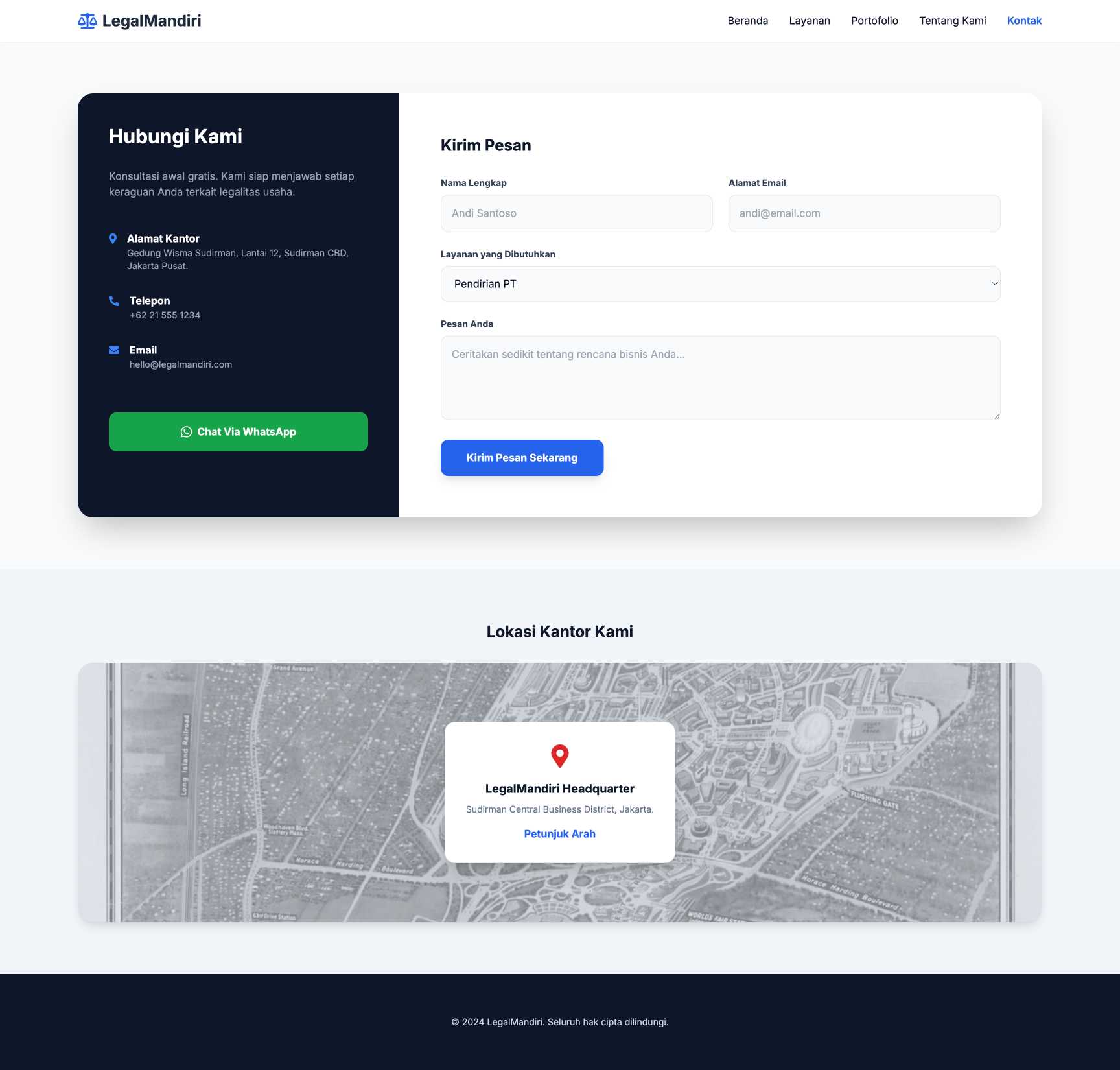 Jasa Pendirian PT/CV & Legal | Contact