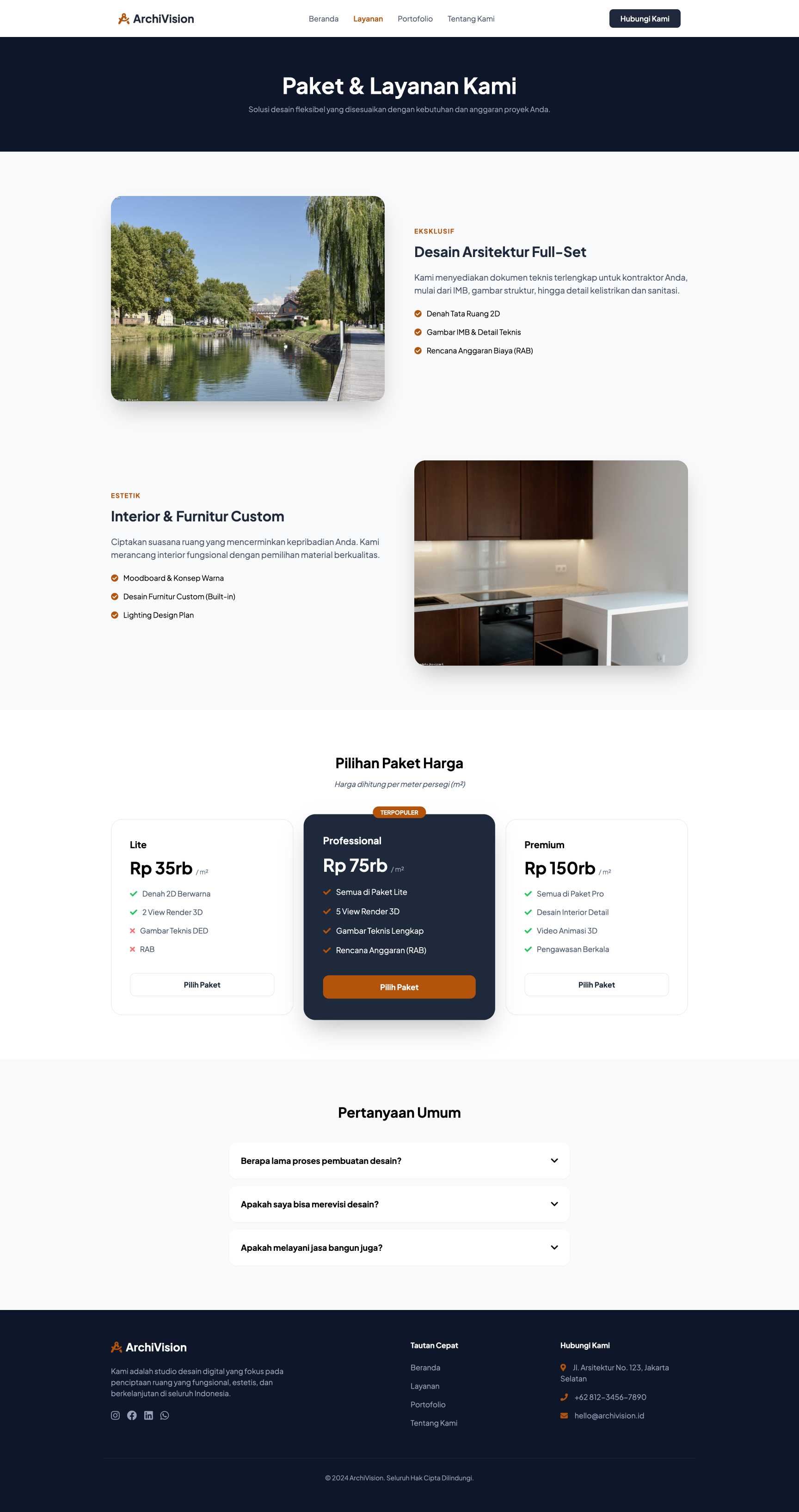 Jasa Arsitek & Desain Interior | Service