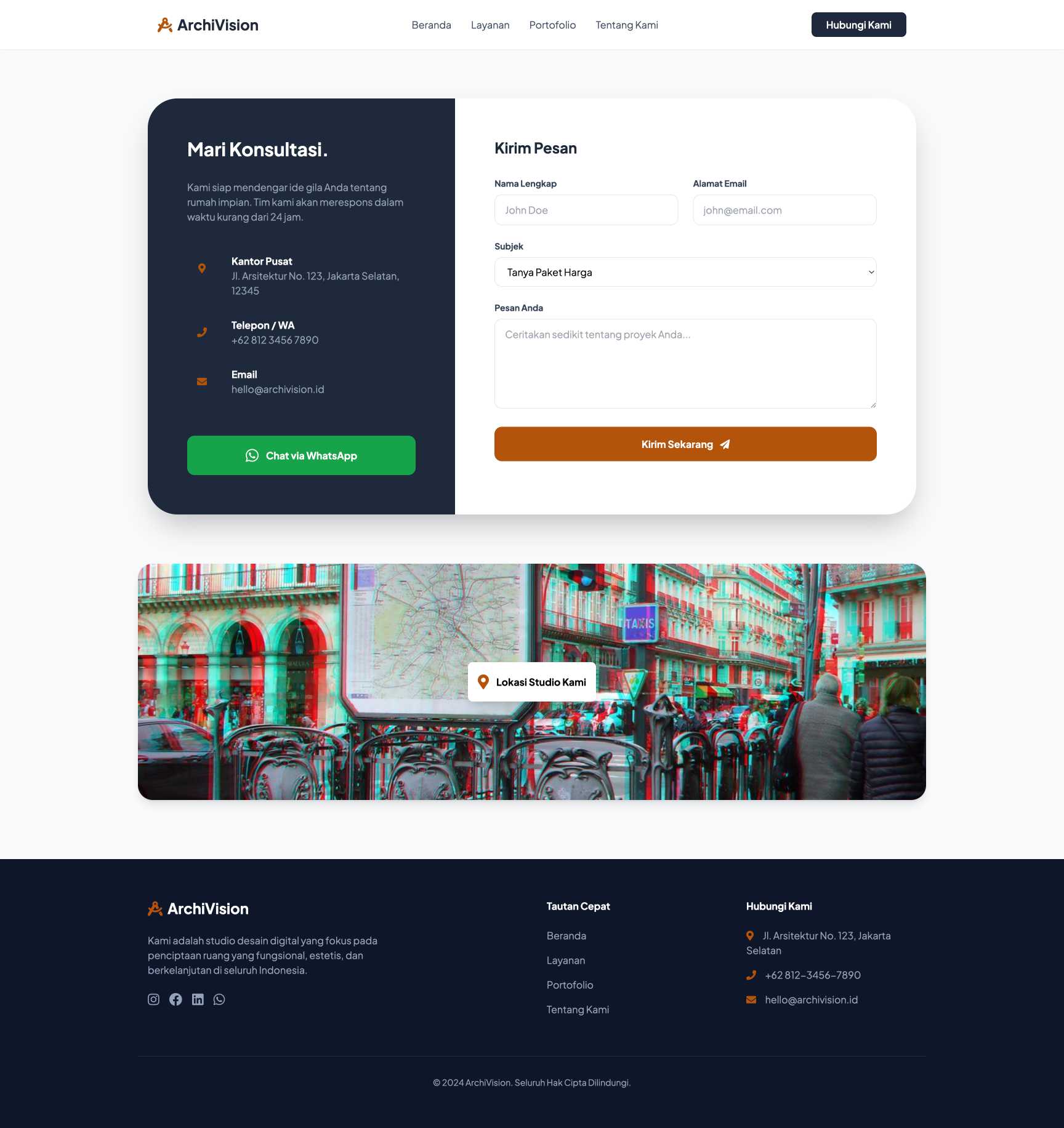 Jasa Arsitek & Desain Interior | Contact